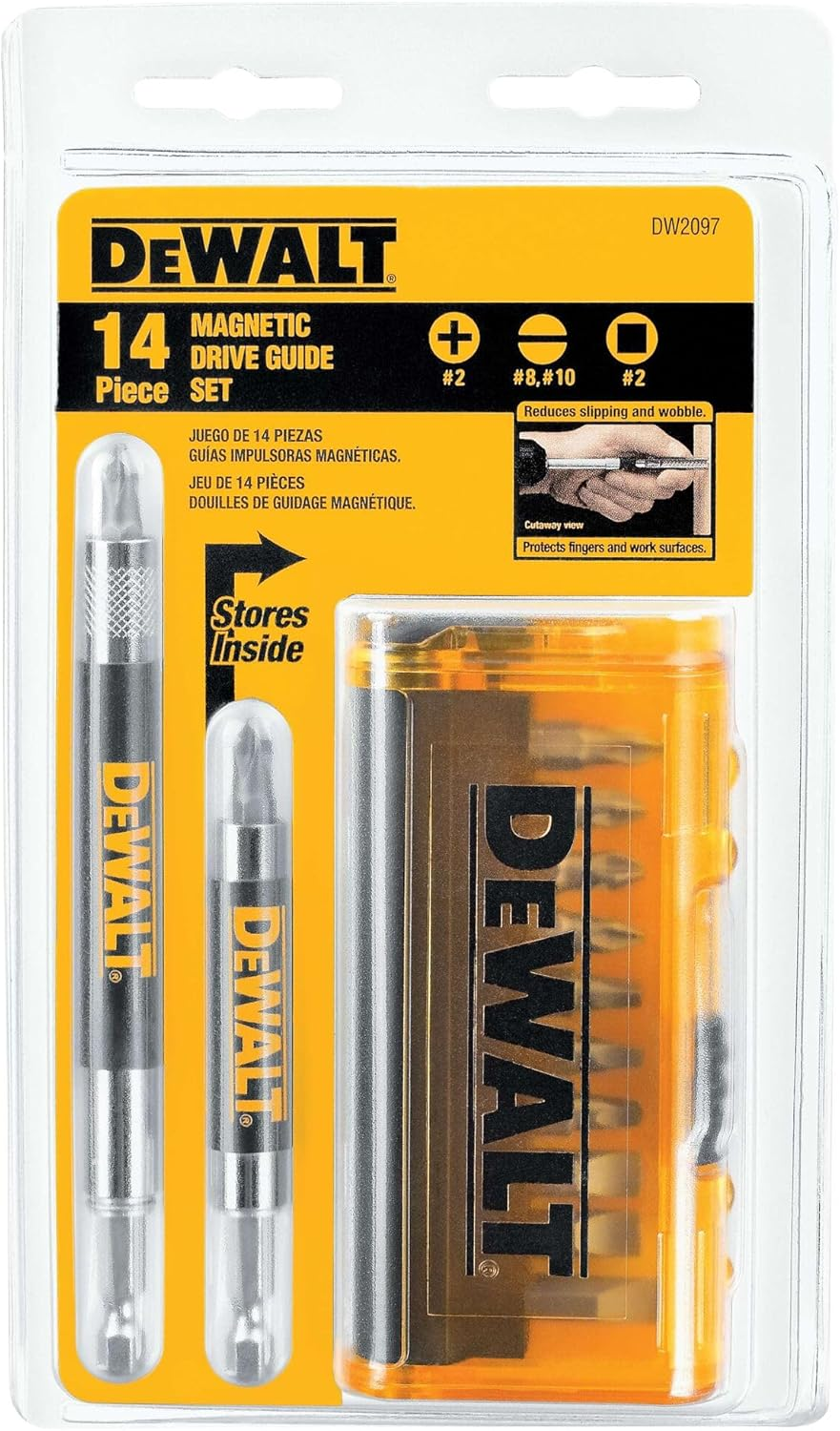 Screwdriver Bit Set, Magnetic Drive Guide, 14-Piece, Pack of 1 (DW2097CS)