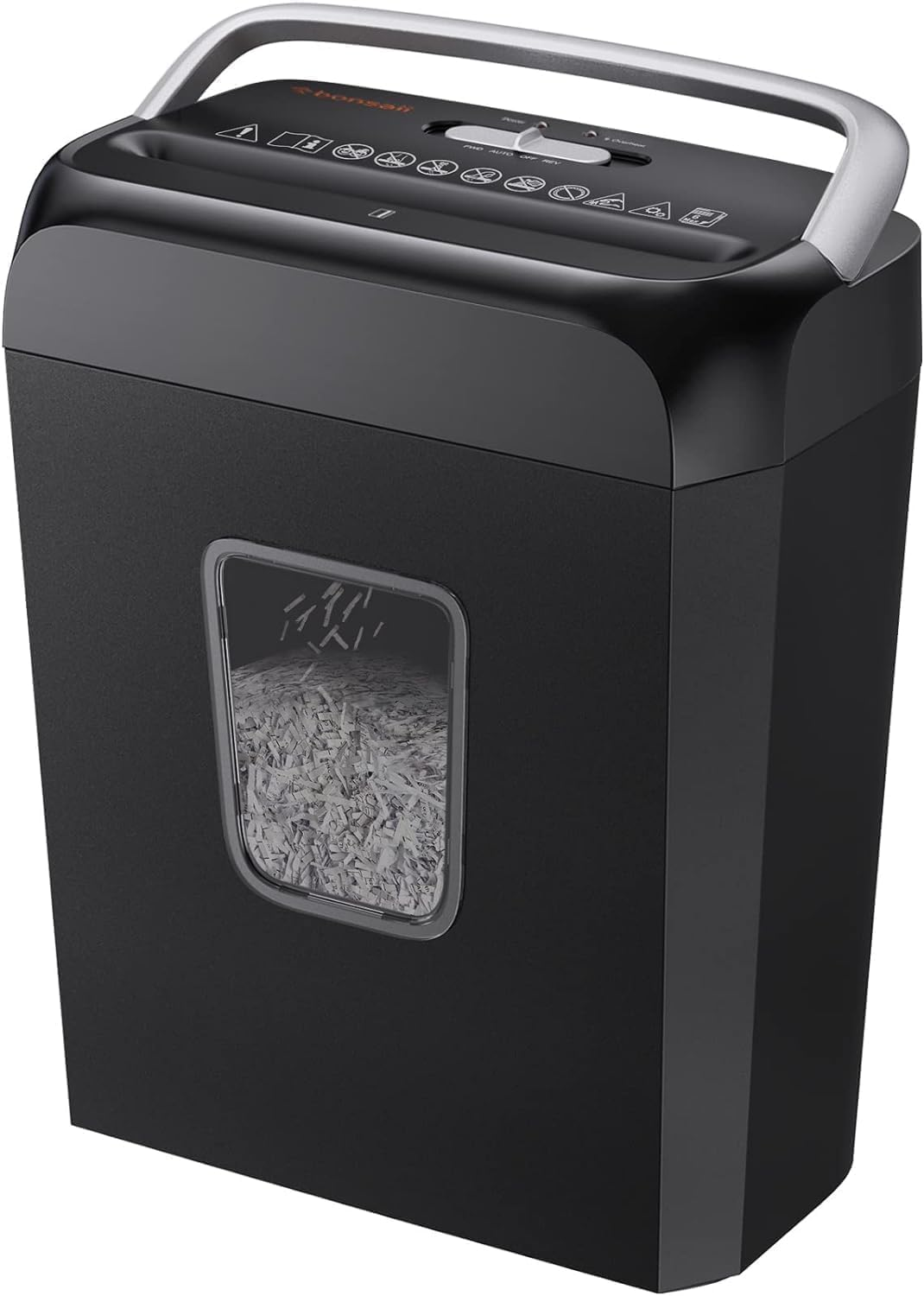 Paper Shredder for Home Use 3.4 Gal Wastebasket 6 Sheet Crosscut Paper Credit 