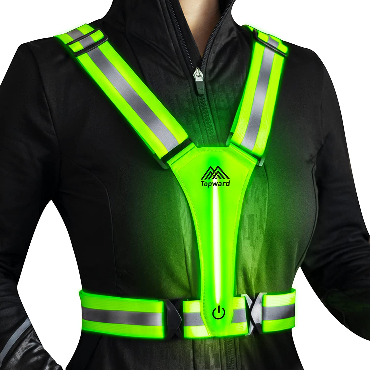 LED Reflective Vest Safety Gear, Light up Vest for Night Walking