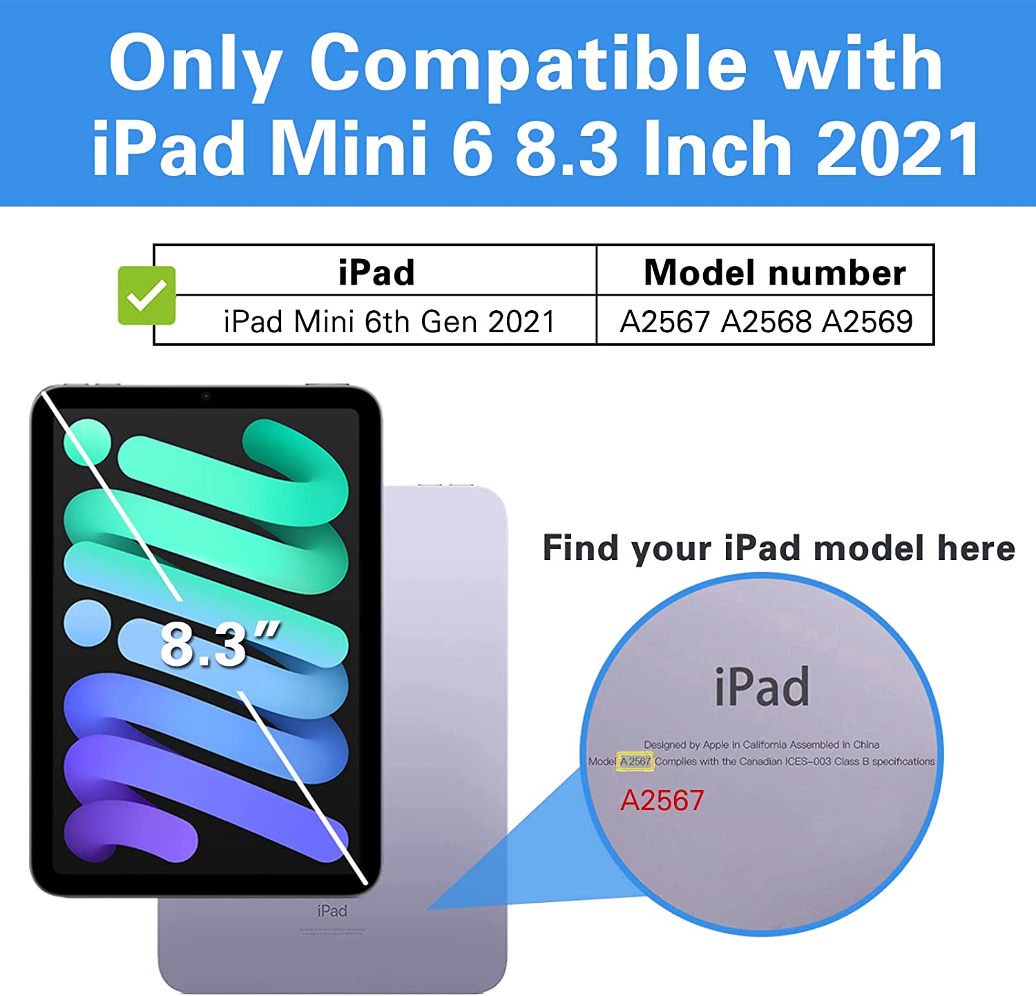 ProCase Smart Case for iPad Mini 7 A17 Pro Mini 6 8.3 Inch Mini 7th 6th Gener... - Picture 3 of 20