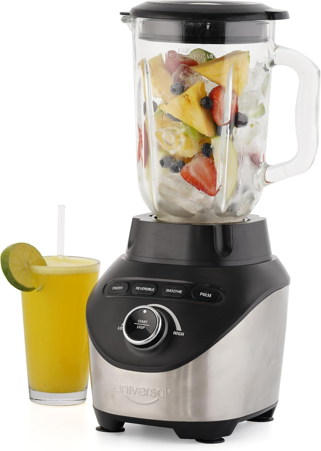Licuadora 1500W Jarra de Vidrio 71oz 2.1 Litros 3 Velocidades Batidos Cocina