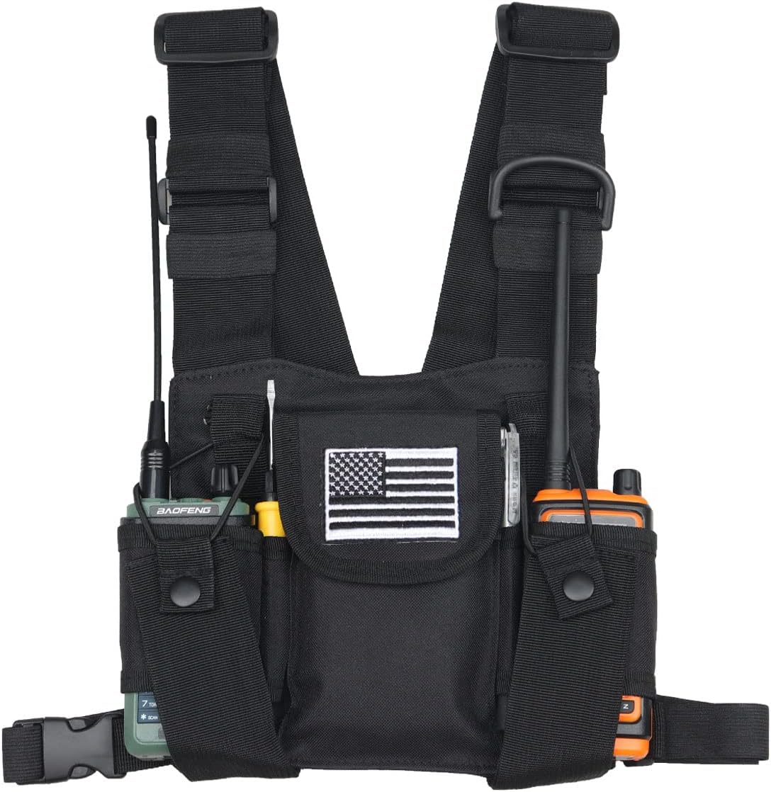 Radio Shoulder Holster Chest Harness Holder Vest Universal Two Way Radio Chest 