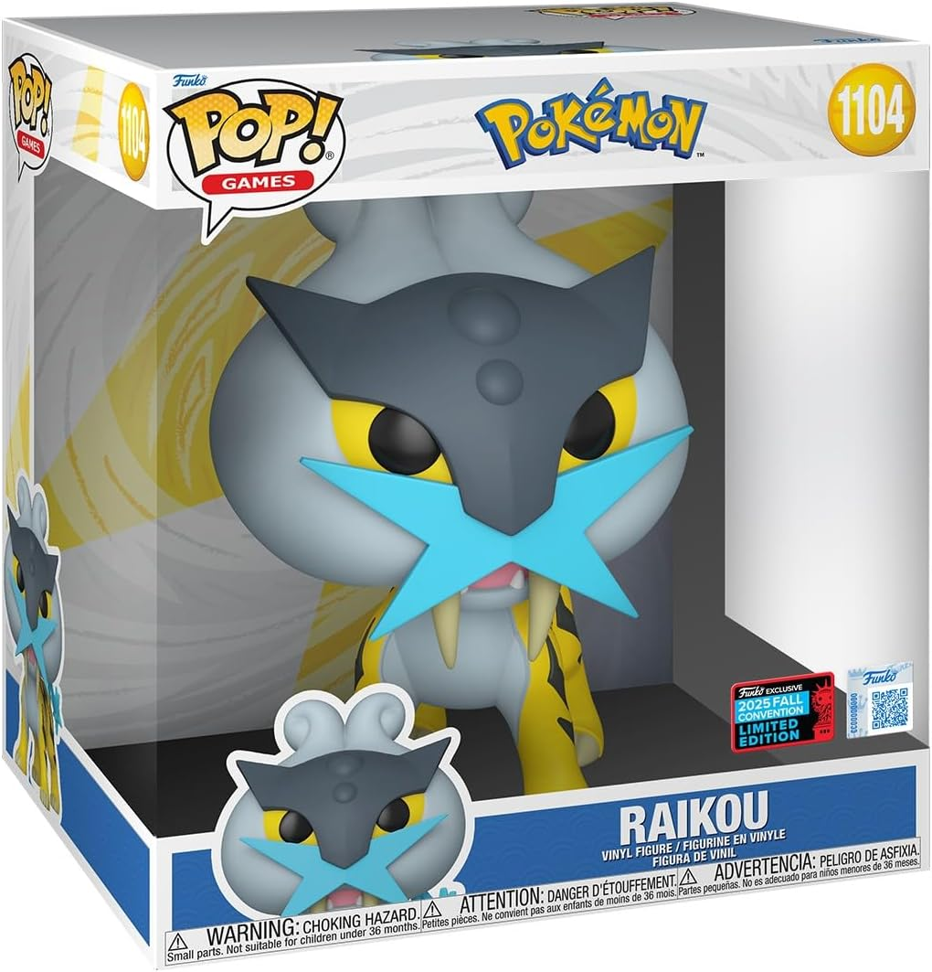 Pop! Jumbo: Pokemon - Raikou - Amazon Exclusive - Collectable Vinyl Figure - Gift Idea - Official Merchandise - Toys for Kids & Adults