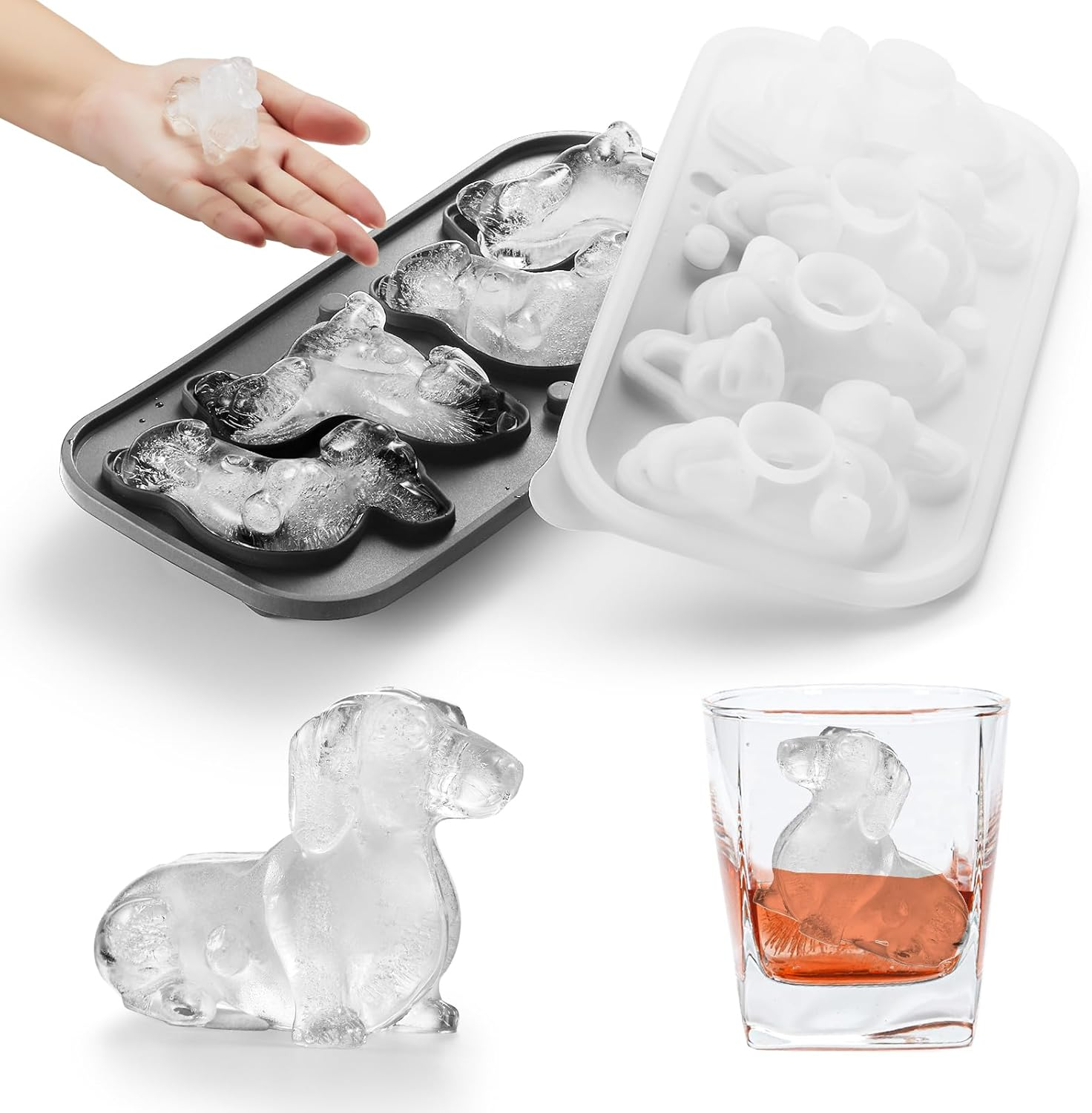 3D Dachshund Dog Ice Cube Mold Fun Shapes, Dachshund Gifts for Women, Cute La...