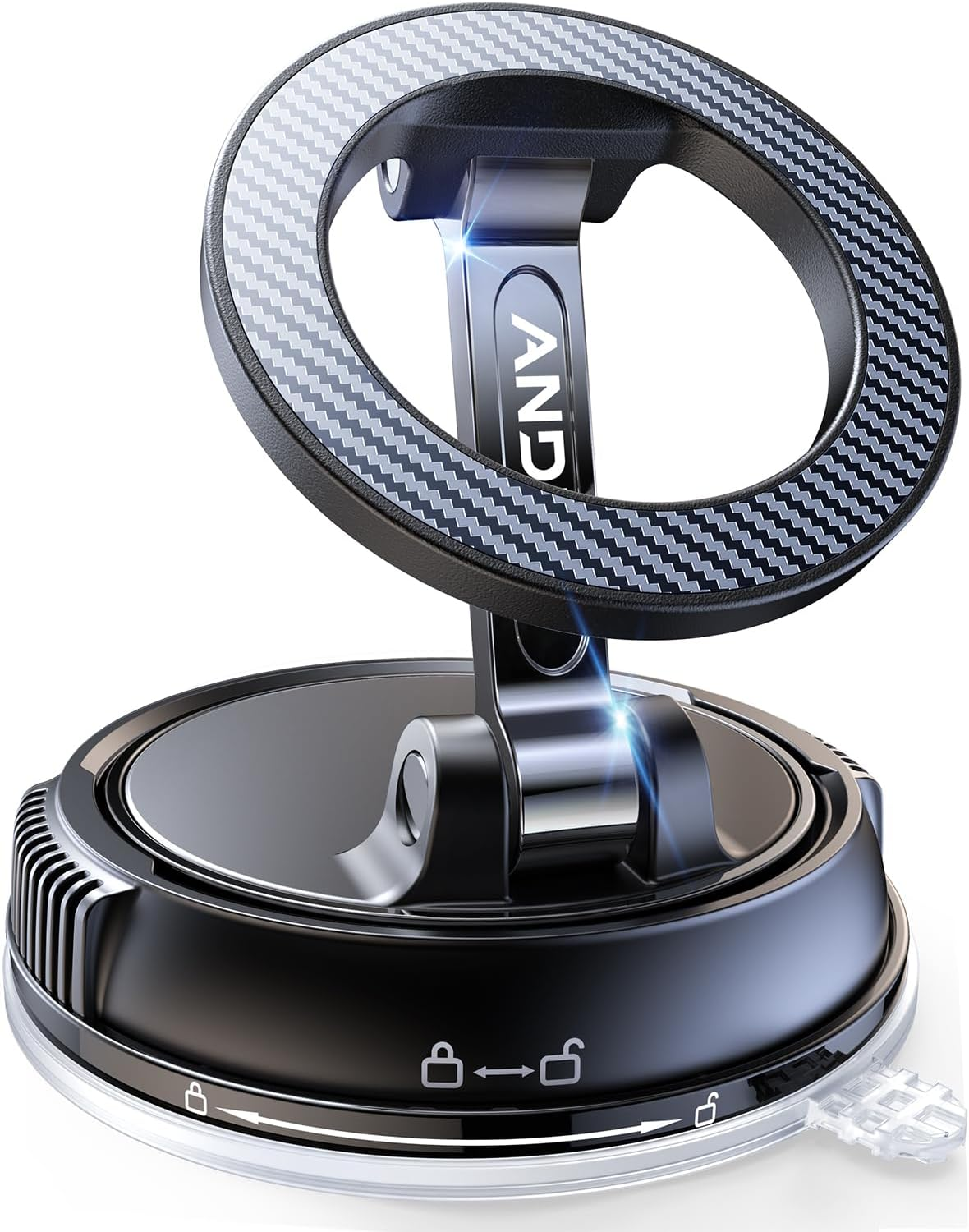 Car Phone Holder for Magsafe [78+LBS Strongest Suction & 2400Gf Strongest Magnetic] 360° Adjustable Car Phone Mount, Phone Holders for Your Car for Iphone 16 Pro Max 15 14 13 12 plus (Carbon Fiber)