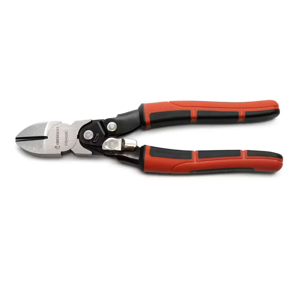 Pro-Series 8 In. Spring Loaded Diagonal Cutting Pliers with Dual Material Grips