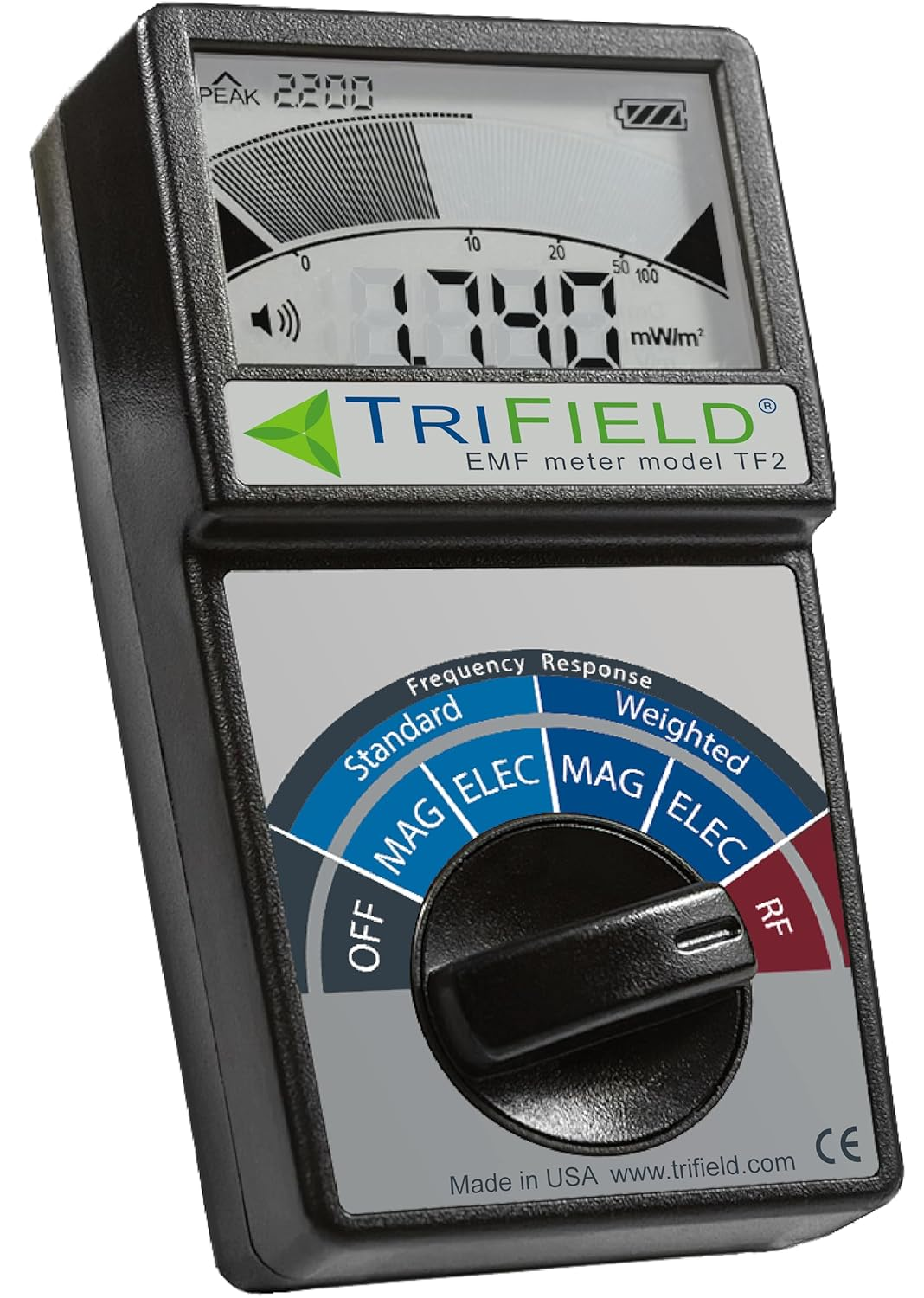 EMF Meter Detects Radio, Magnetic & Electric Fields - for 5G, Cell Towers, Wifi, Bluetooth, Smart Meters