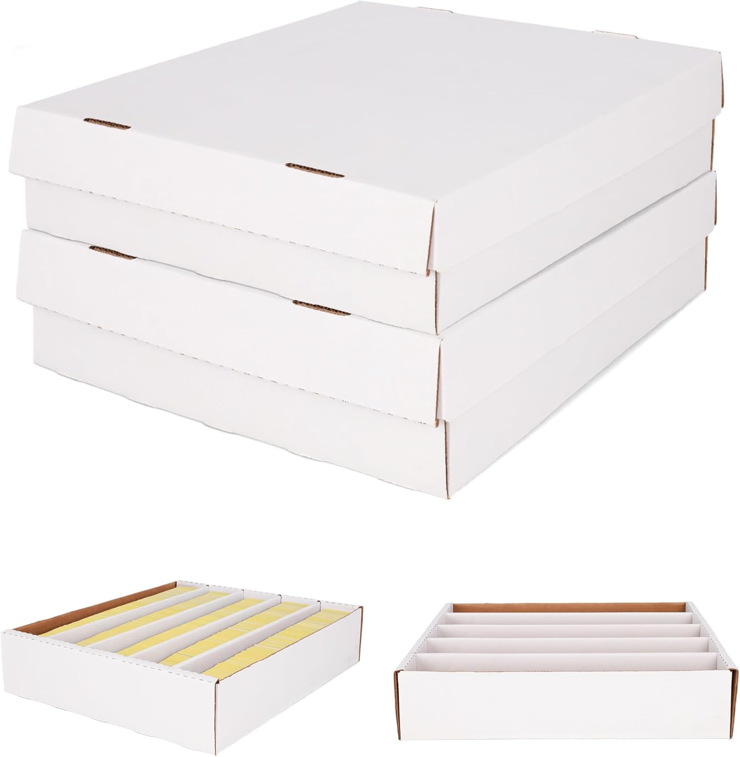 Super Monster 5-Row Trading Card Storage Box, 2 Pack | Holds 5000 Standard Cards or 7000 Gaming Cards | Card Storage for Baseball, Basketball & Football