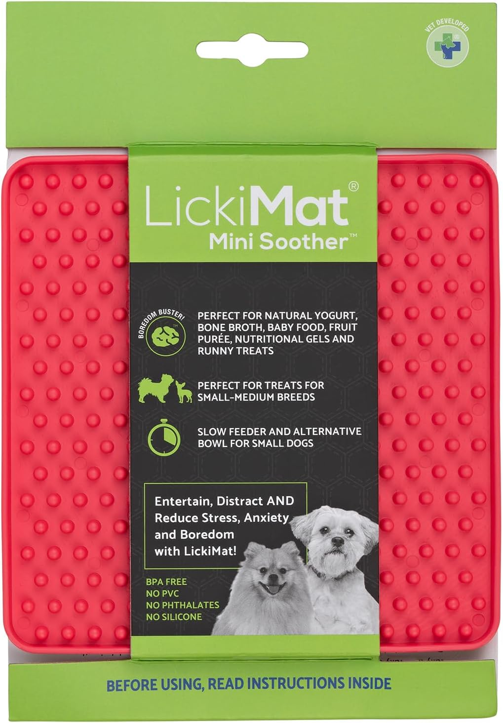 LickiMat Mini Classics - Interactive Pet Feeding Mat for Dogs, Slow Feeder wi... - Picture 12 of 24