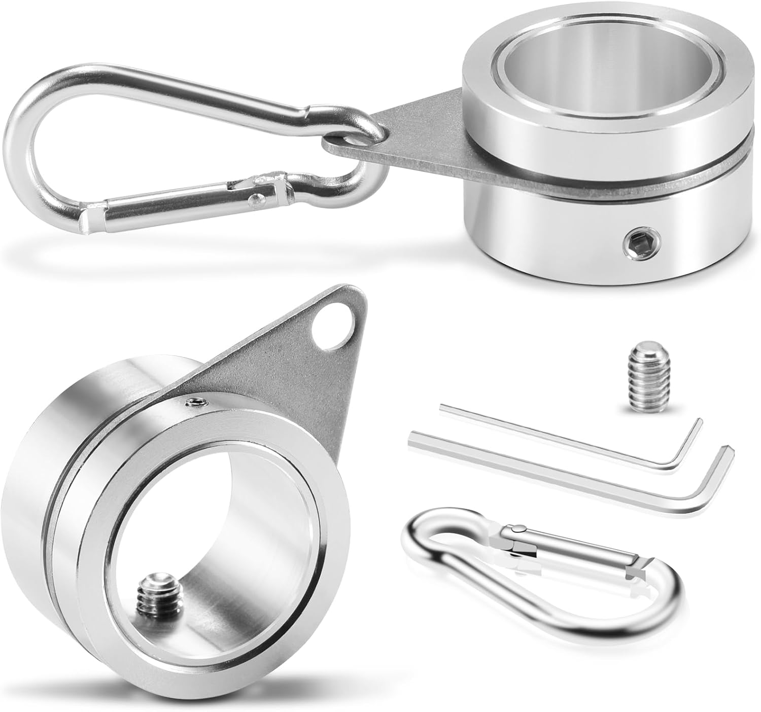 2 anillas giratorias para mastil aluminio acero soporte bandera 25 mm