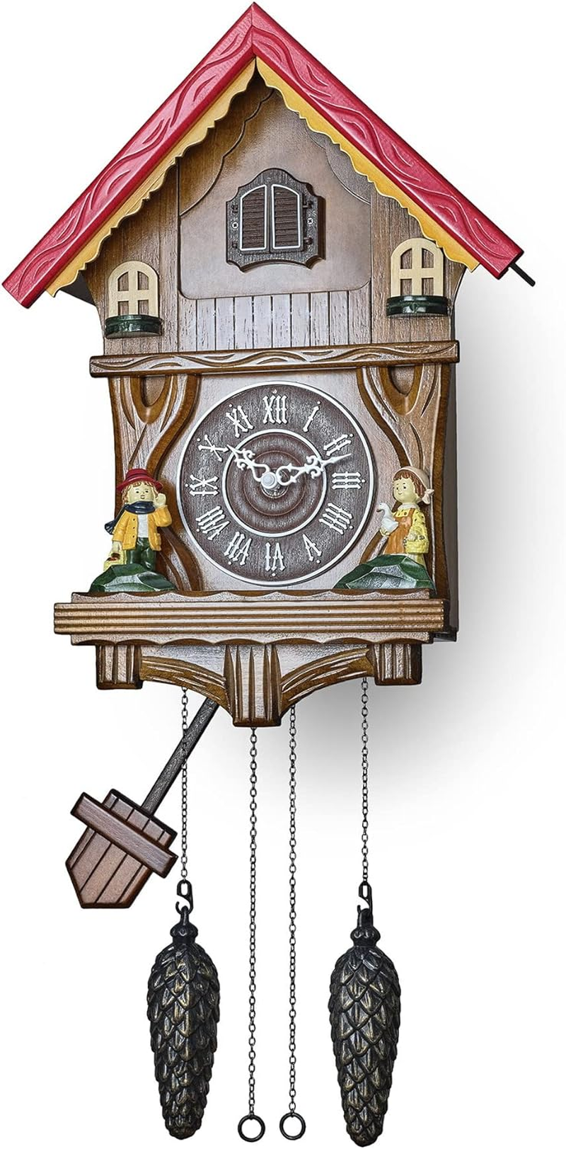 Cuckoo Clock with Night Mode and Quartz Movement in Traditional German Style
