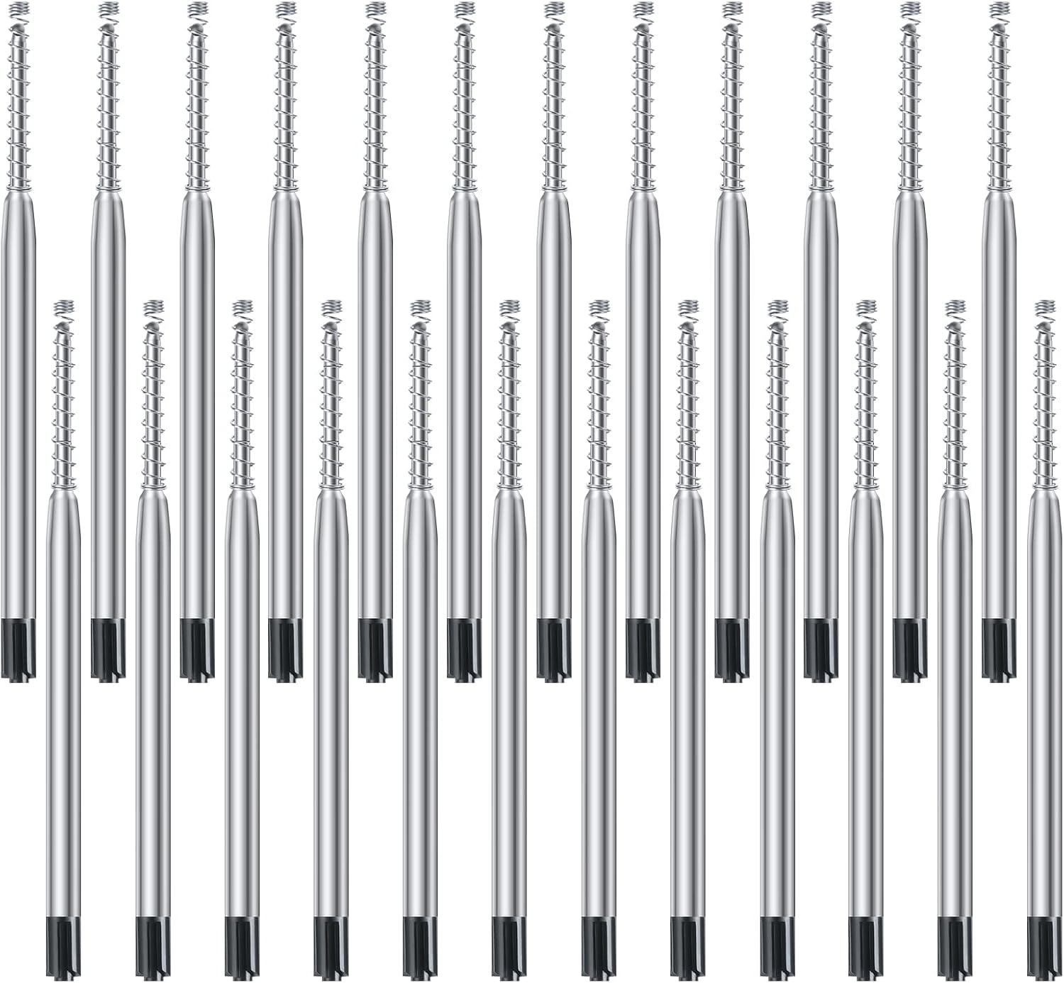 24 Pezzi Refill per Penna a Sfera Medi, Set Di Ricariche per Penne Parker, Ricariche Inchiostro per Penne a Sfera, 0,5 Mm Punta Media (Nero)