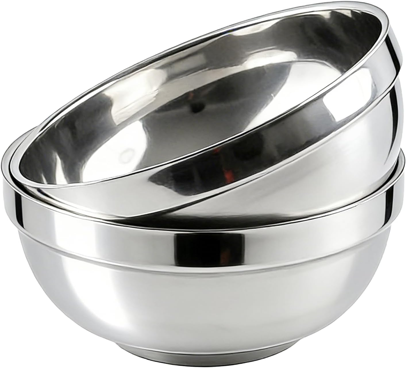 2 PCS 25 oz Stainless Steel Bowls Double Wall Insulated Soup Metal Serving