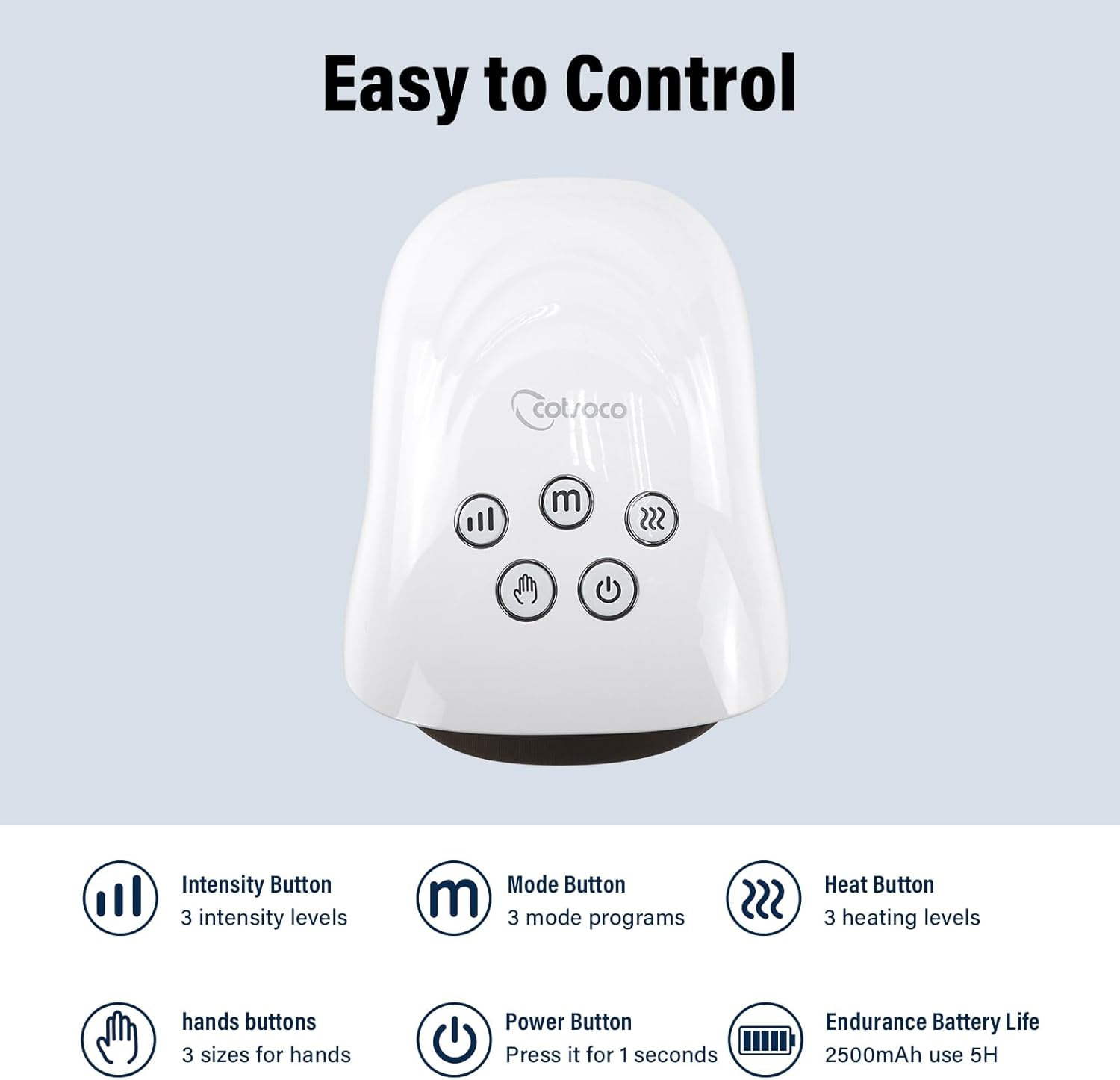 Cordless Hand Massager with Heat and Compression for Arthritis and Carpal Tun... - Picture 5 of 13