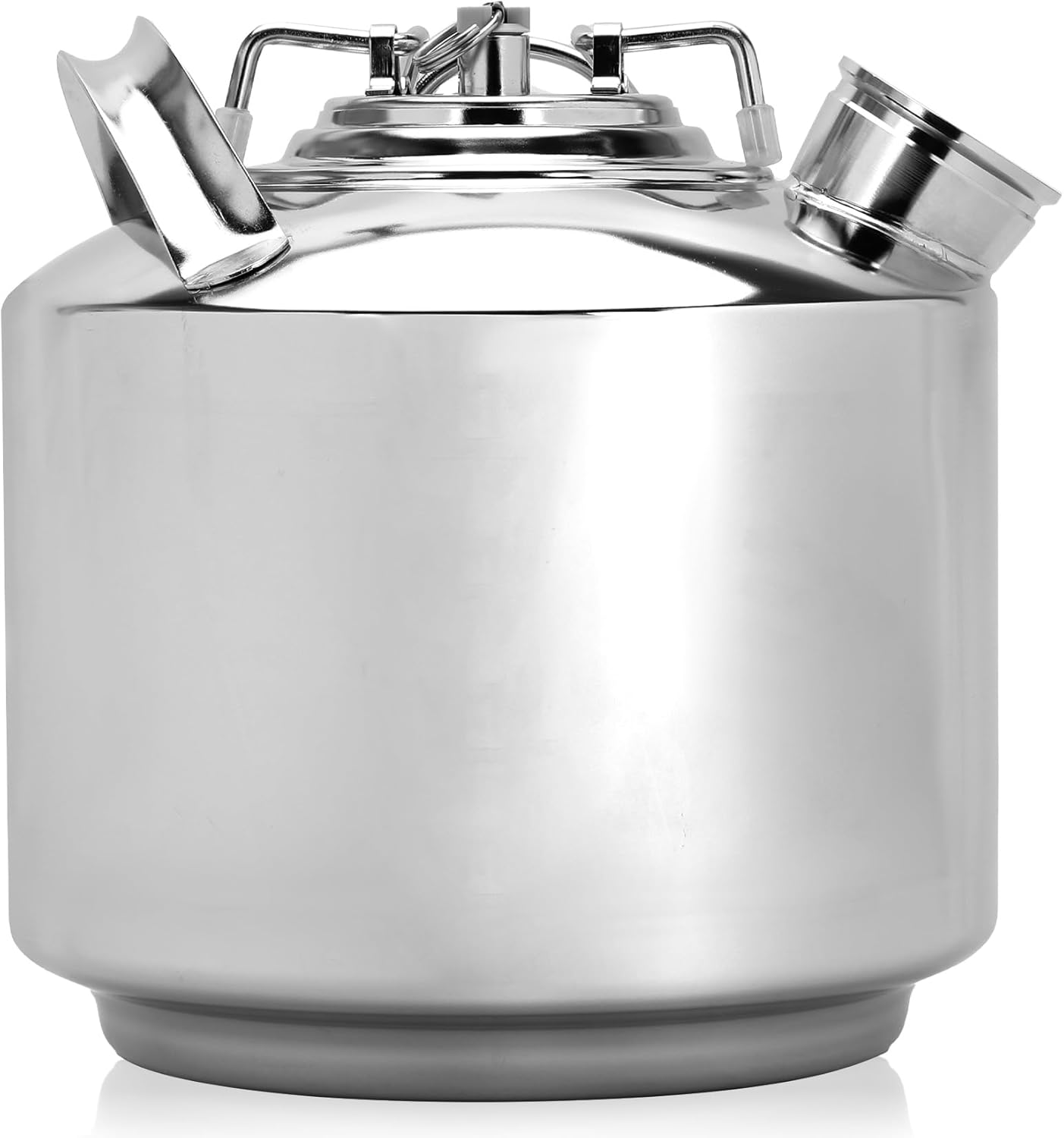 Howaoo 1.6 Gallon Cleaning Keg with D Coupler for Beer Line Cleaner, Beer Line Cleaning Kit Made of Stainless Steel, Beer Line Cleaner Used for Beer Line Cleaning, 1.6 Gallon Keg Line Cleaning Kit