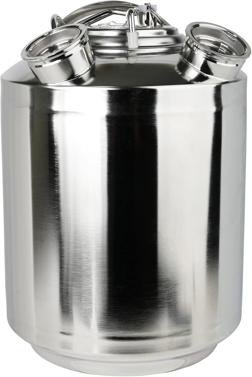 2.5 Gallon/10 L Cleaning Keg, Beer Line Cleaning Kit with 2 D Coupler Made of Stainless Steel, Beer Line Cleaner Used for Beer Line Cleaning, 2.5 Gallon Keg Line Cleaning Kit