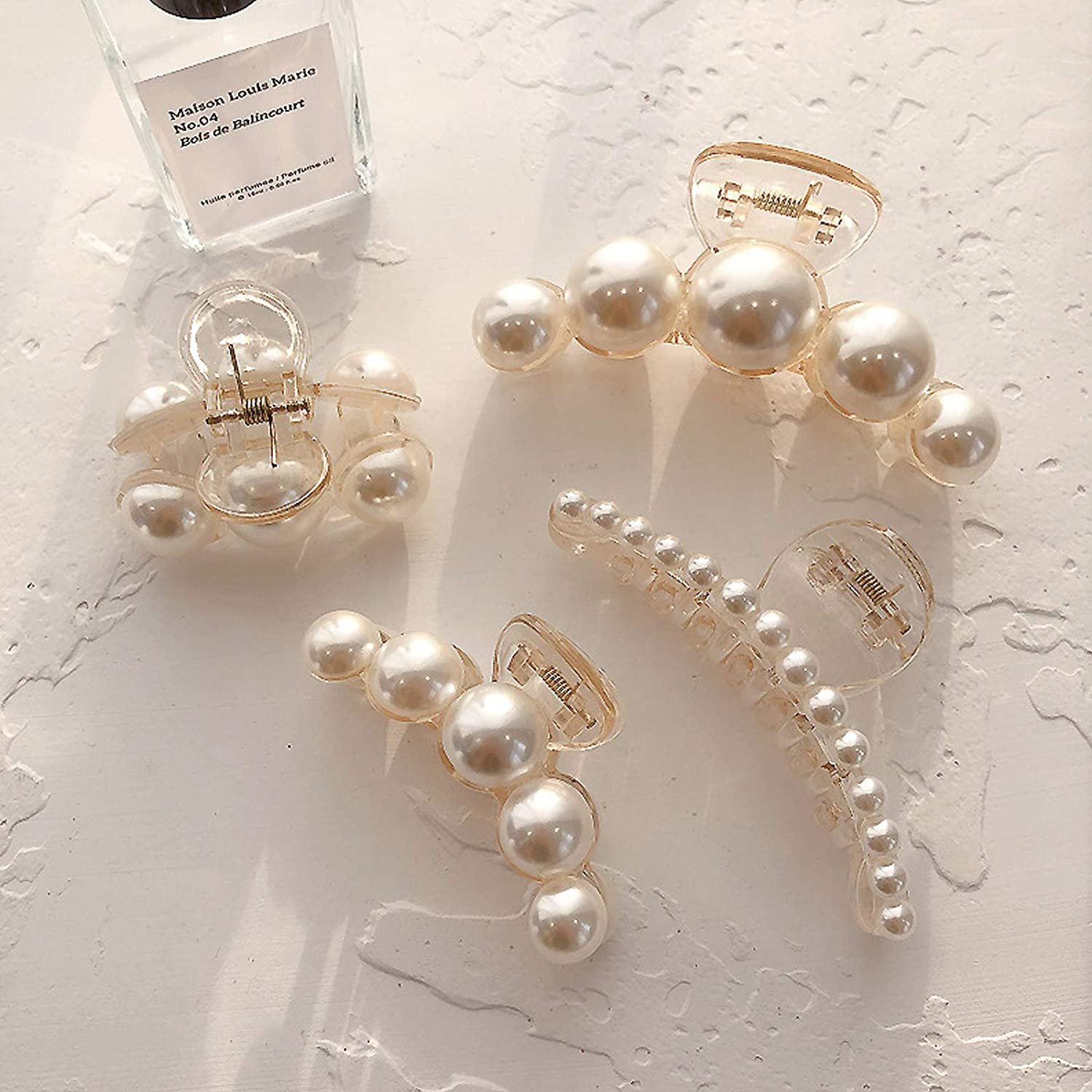 Pearl Hair Clips 4PCS Strong Hold Set
