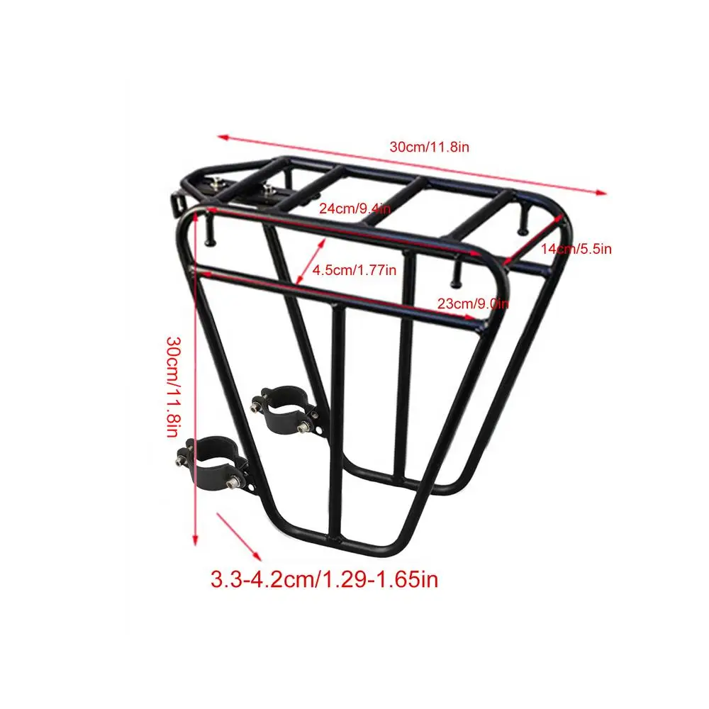 Adjustable Steel Front Cargo Rack for Mountain Bike Luggage and Accessories