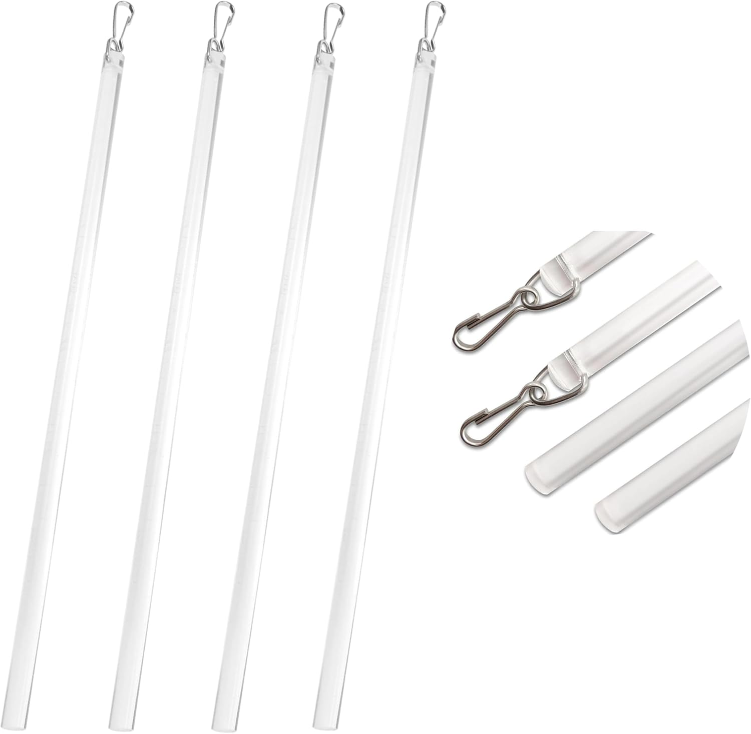 4pcs Pull Rod, Clear Invisible Opening & Closing Stick, Drapery Replacement P... - Picture 2 of 14