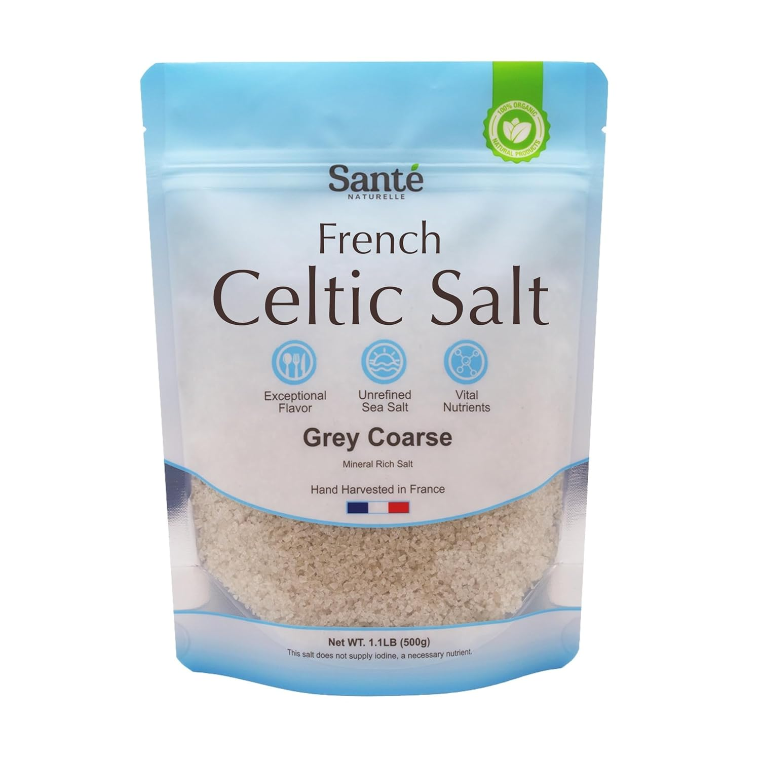 Celtic Salt - 1.1Lb (18Oz) Grey Coarse Sea Salt, Unrefined French Celtic Sea Sal