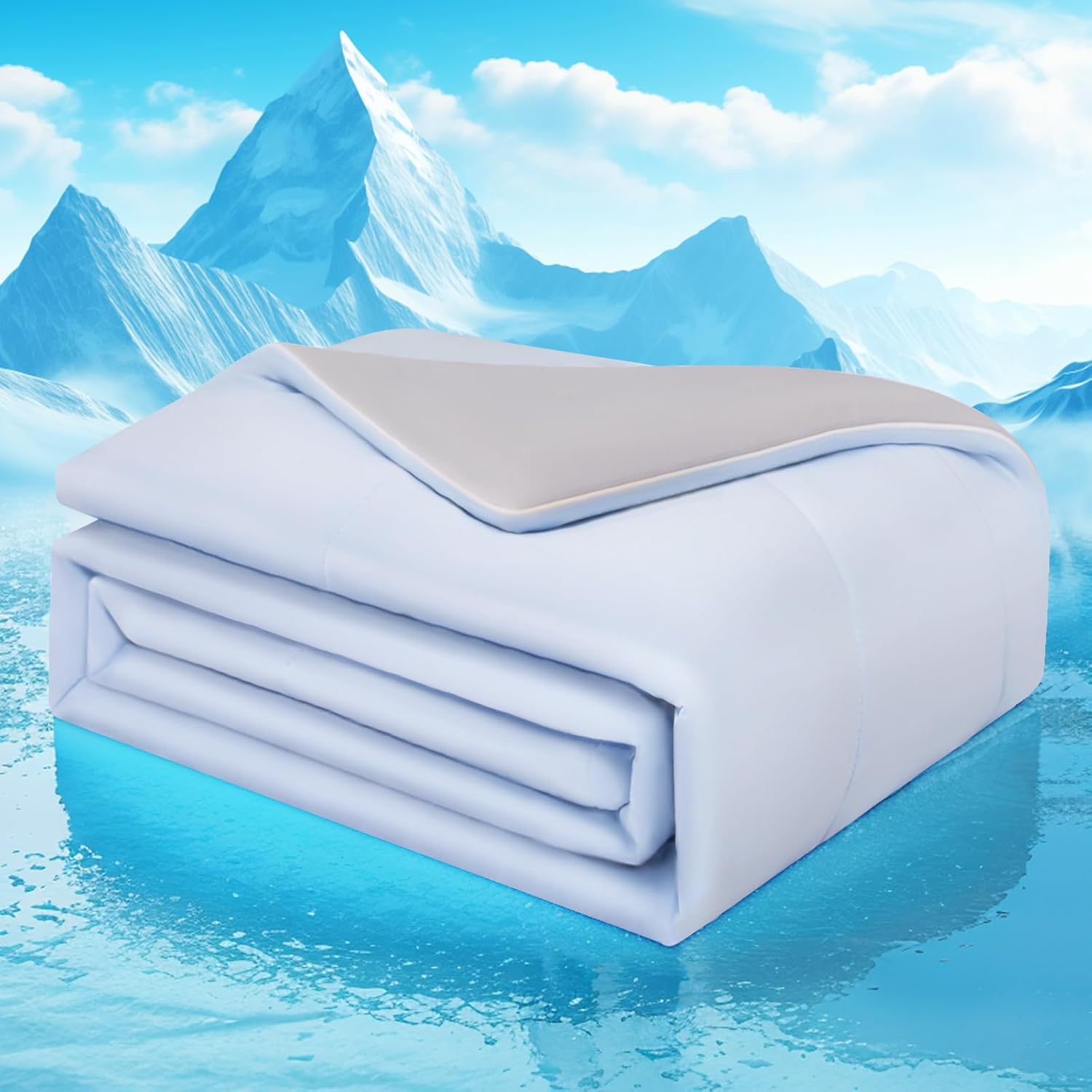 Cooling Comforter Queen Size Double Sided Cold Cooling Blanket for Hot Sleepers
