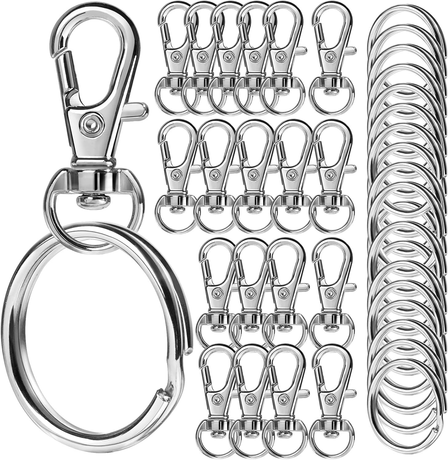 KeychainPCS Key Rings and Keychain Clip, Lobster Claw Clasps, Key Chain 40