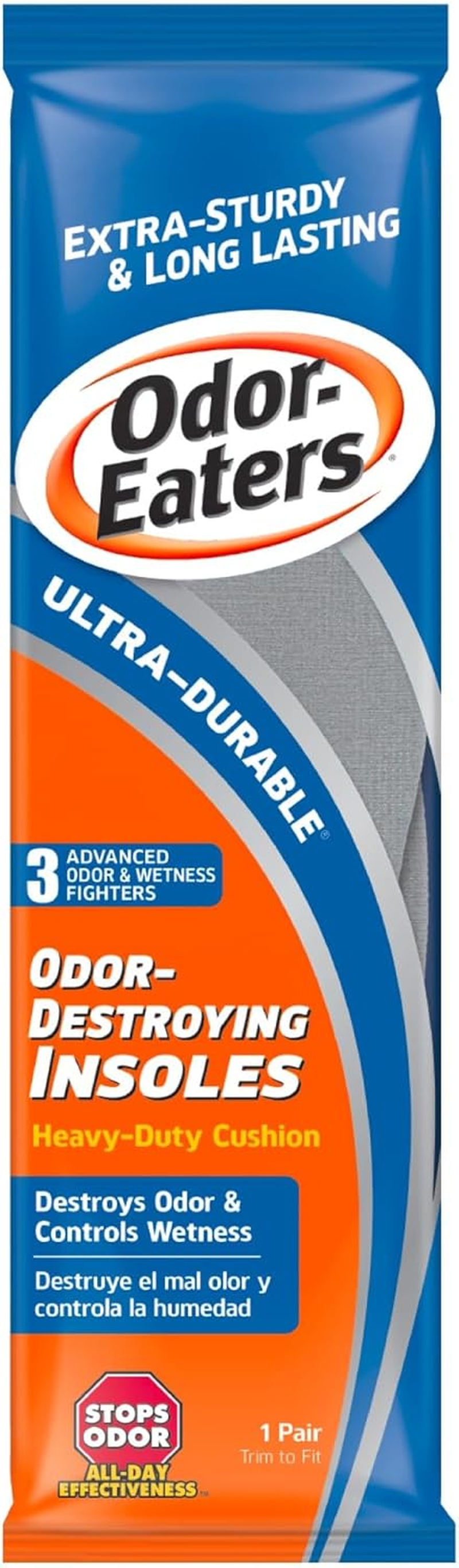 Odor-Eaters Ultra-Durable, Heavy Duty Cushion Insoles, 1 Pair (285791)