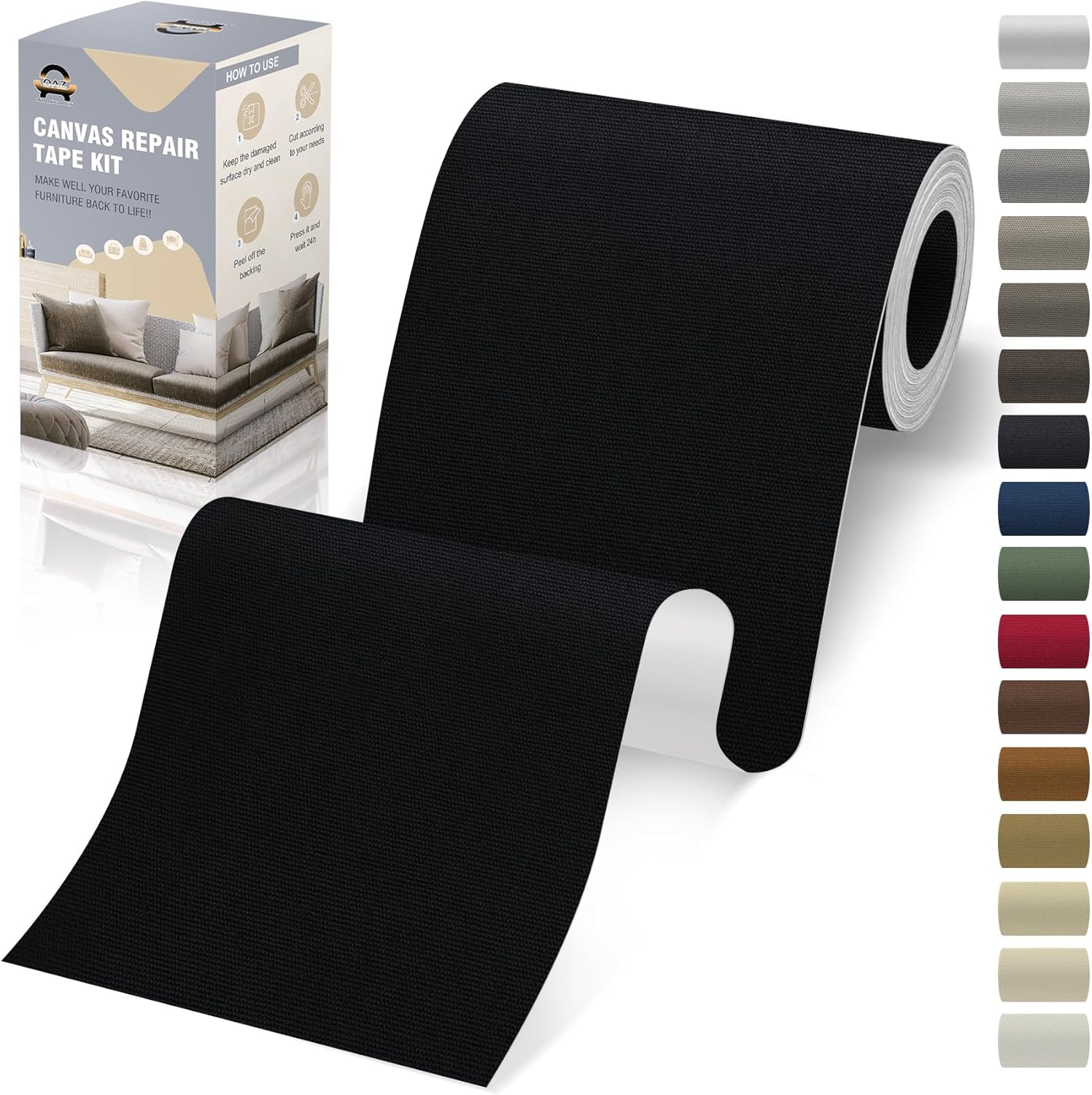 Kit de parches autoadhesivos para tela de lona de x 79 pulgadas