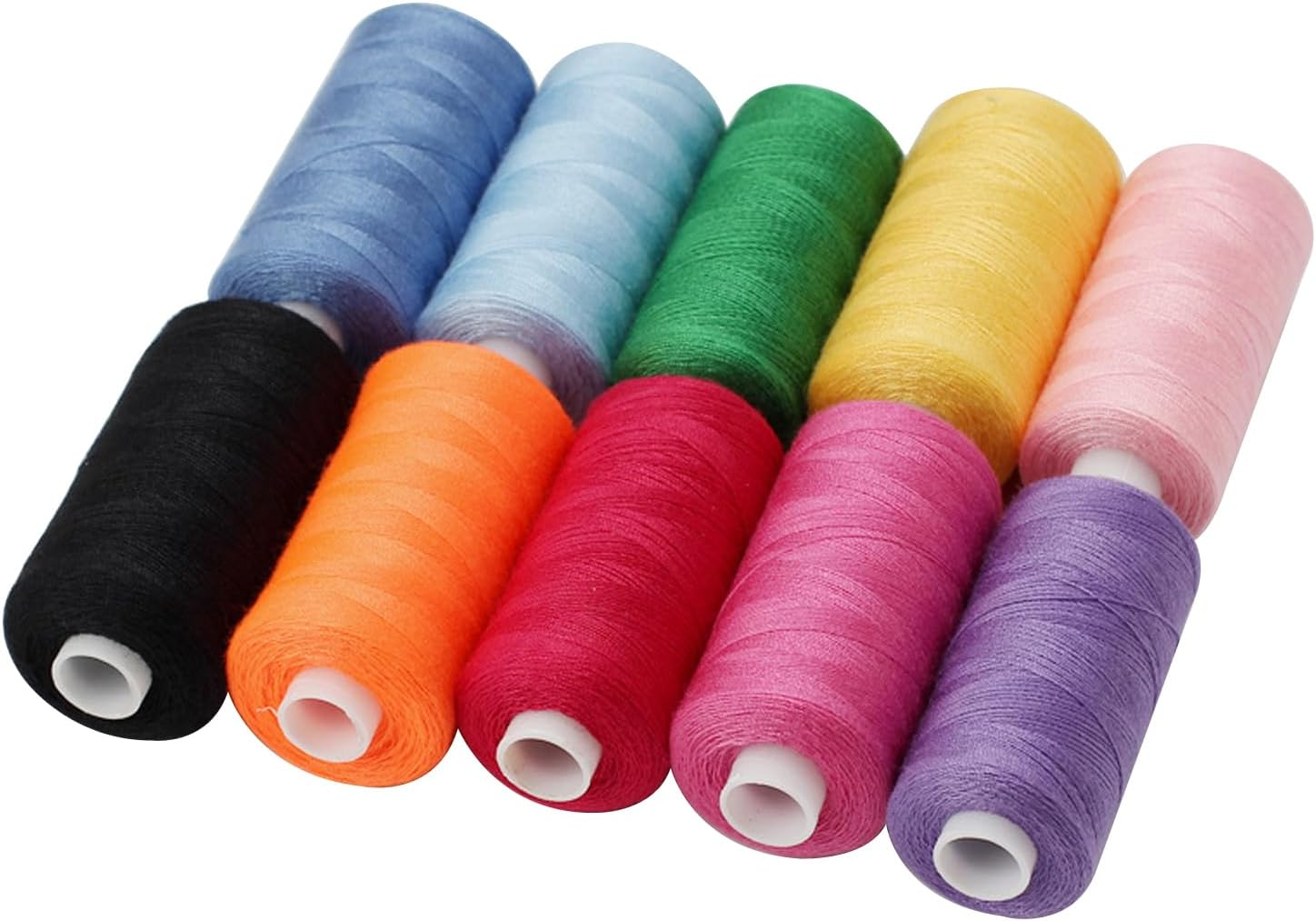 Haobase Sewing Thread Assortment Coil 10 Colors 400 Yards Per Spool 40S/2 Pol... - Picture 2 of 4
