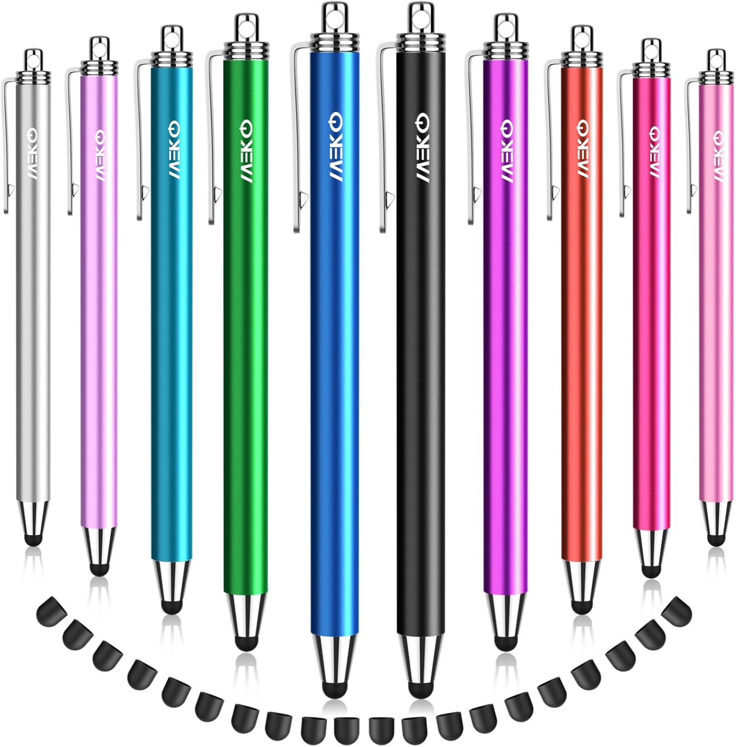 Stylus Pens for Touchscreens,Meko 10 Pack Thin Rubber Tip Stylus