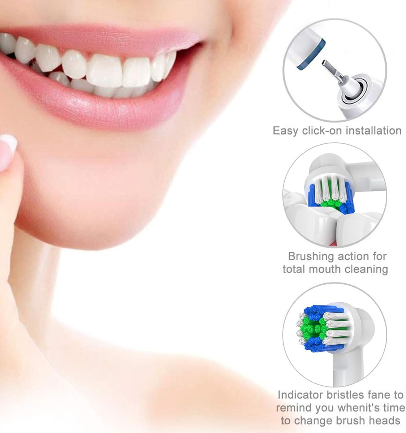 GENKENT Replacement Brush Heads Compatible With Oral B Toothbrush Precision C... - Picture 5 of 13