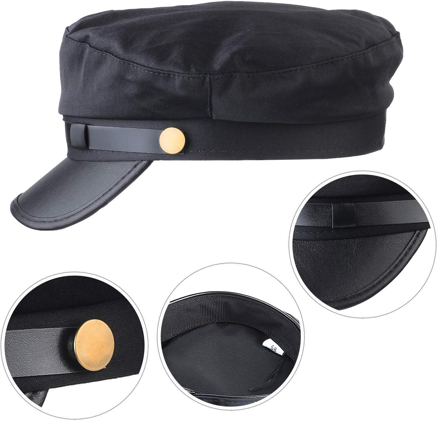 Beefunny Chauffeur Costume Limo Taxi Driver Hat Gloves Set - Picture 4 of 14