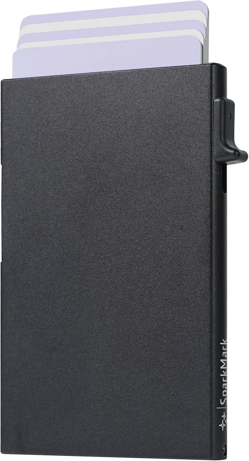 Slim Metal Wallets | RFID Blocking Credit Card Holder Wallet | Business Card Holder Case | Minimalist Pop up Wallet for Men and Women