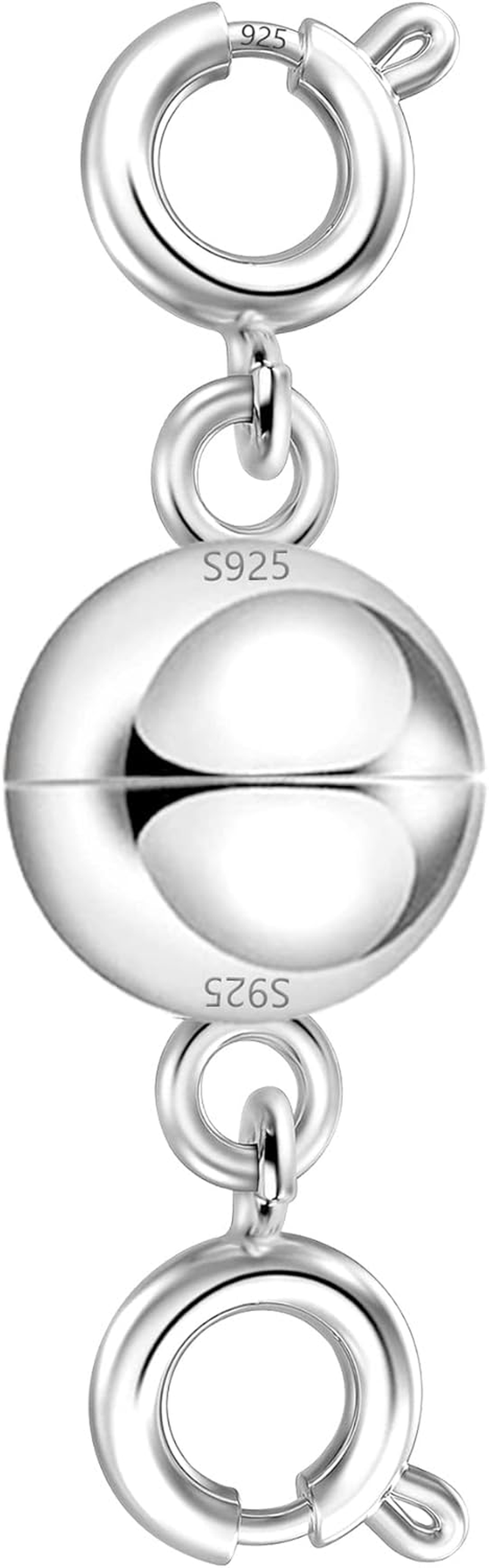 Magnetic Necklace Clasps and Closures, 925 Sterling Silver Magnetic Clasps 