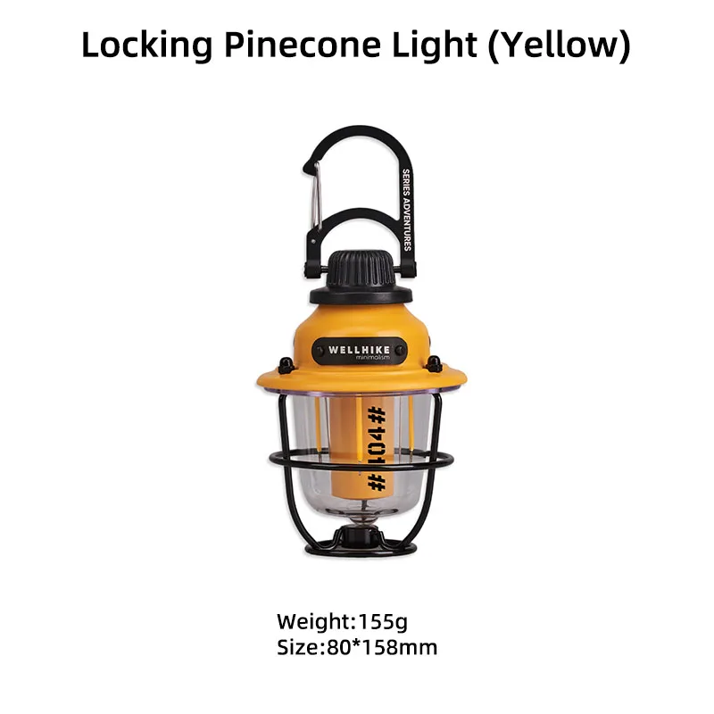 Outdoor Lighting Camping Lights Long Life Locking Pinecone Light LED Multifunction Ambient Light Tent Canopy Flashlight