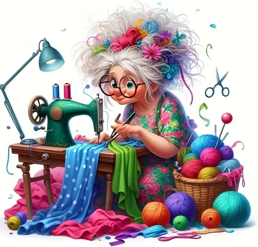 Tailor Diamond Art Kits for Adults, 5D Grandma Diamond Painting Kits for Adults 