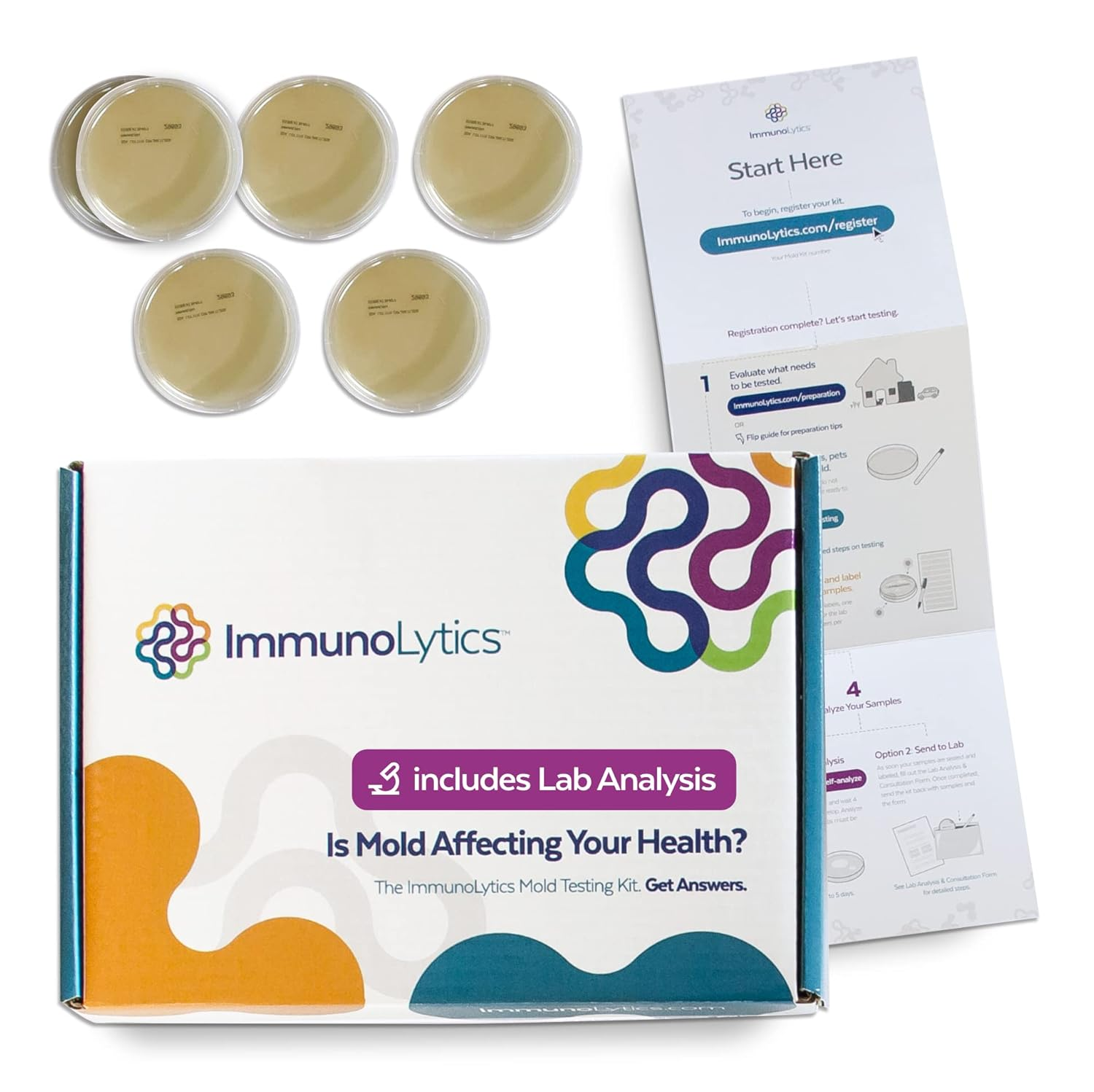 Mold Test Kit for Home - 6 Simple DIY Mold Detection Tests - Safely and Easily Test Surface Mold, Air Quality and HVAC - Detailed Mold Identification Guide - Expert Consultation
