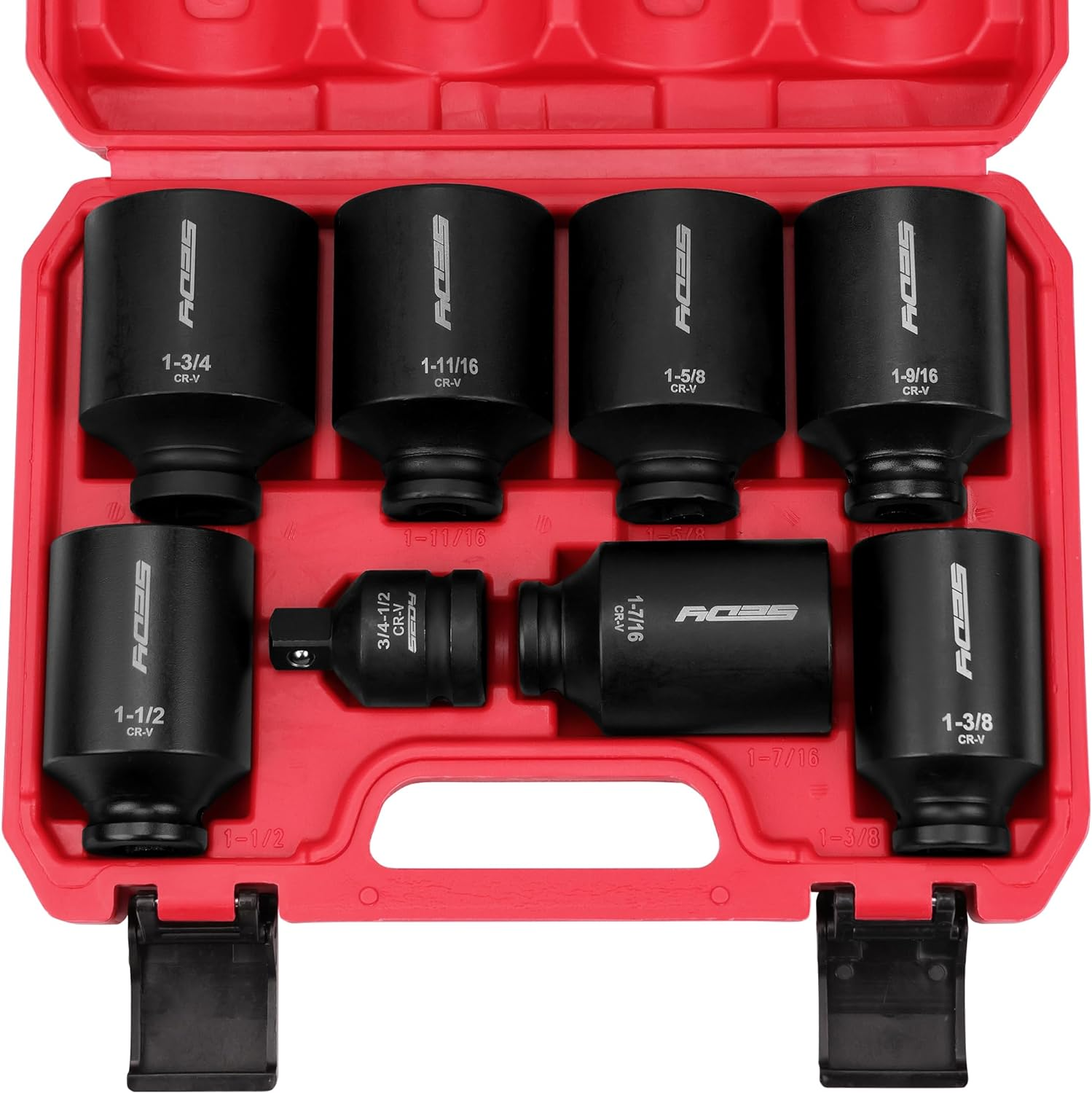 SEDY 1/2 Drive Deep Impact Socket Set, 11-Piece Metric Size Wheel Axle Nut Wr... - Picture 10 of 11
