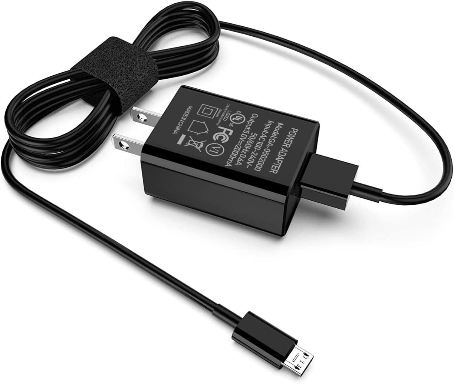 Kindle Fire Fast Charger [UL Listed] AC Adapter 2A Rapid Charger with 6.6Ft Mic