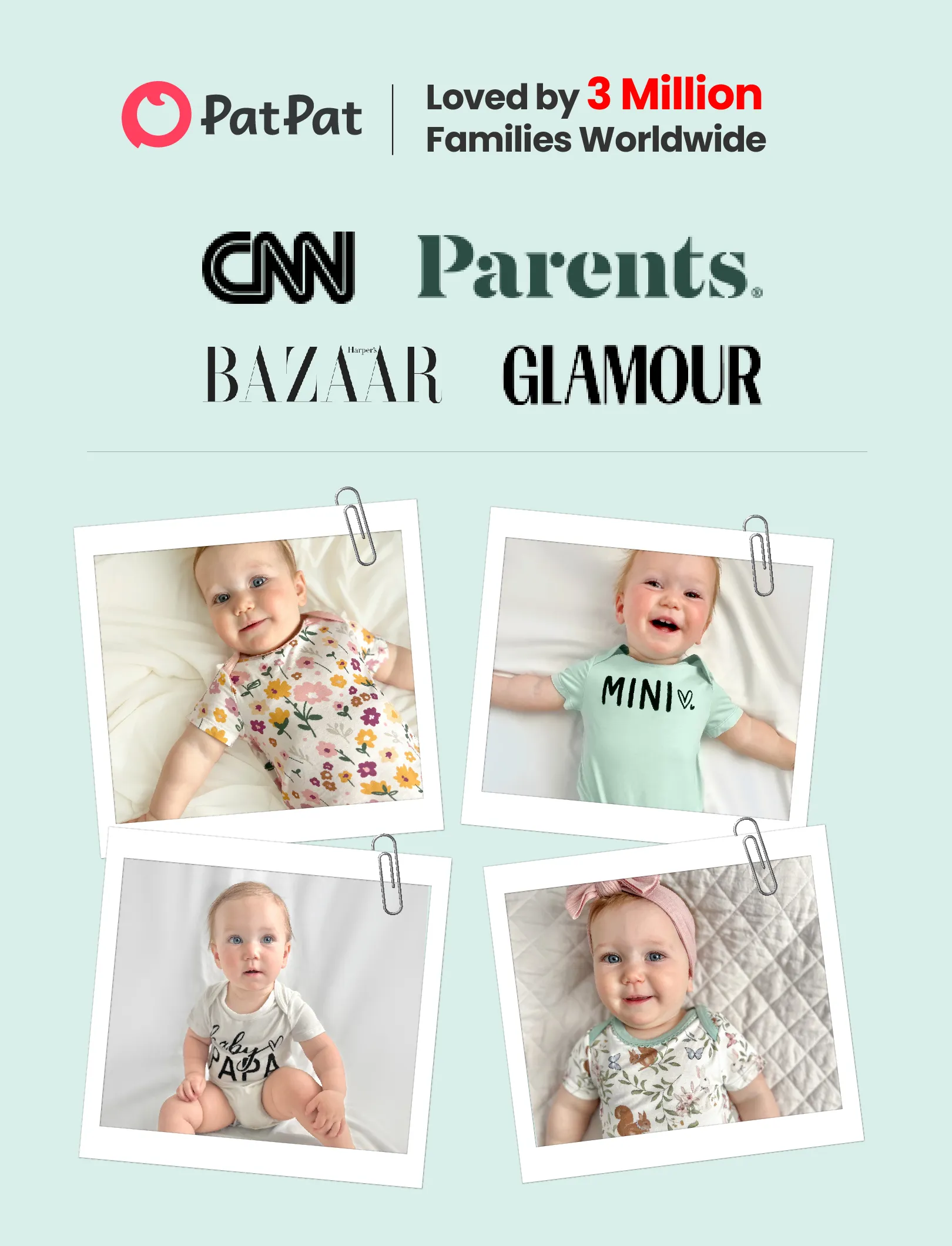 Bamboo Baby Boy/Girl 2-Pack Solid&Printed Rompers Set Light Green