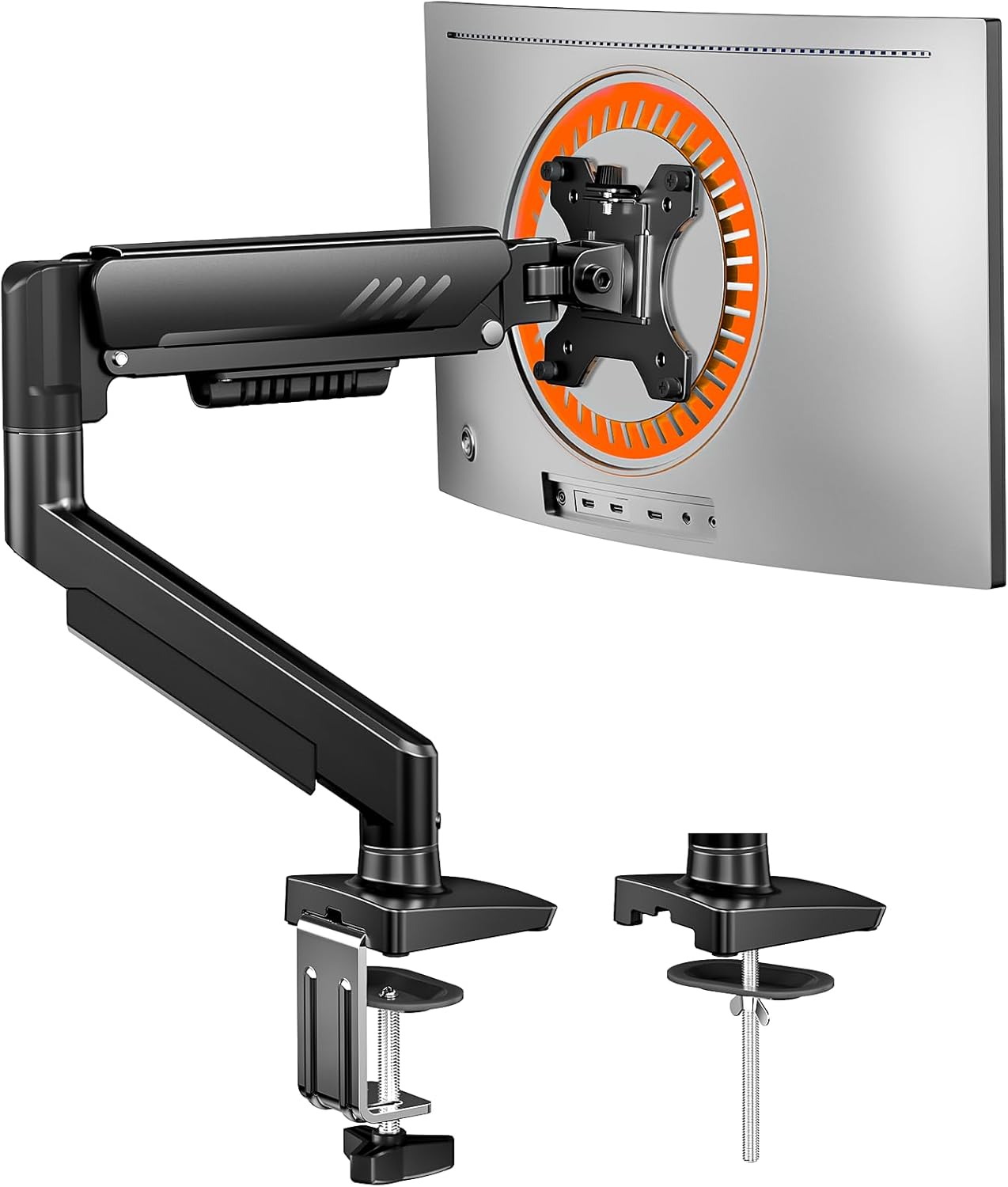 Single Monitor Arm, Fully Adjustable Monitor Mount for 13–34 Inch Screens