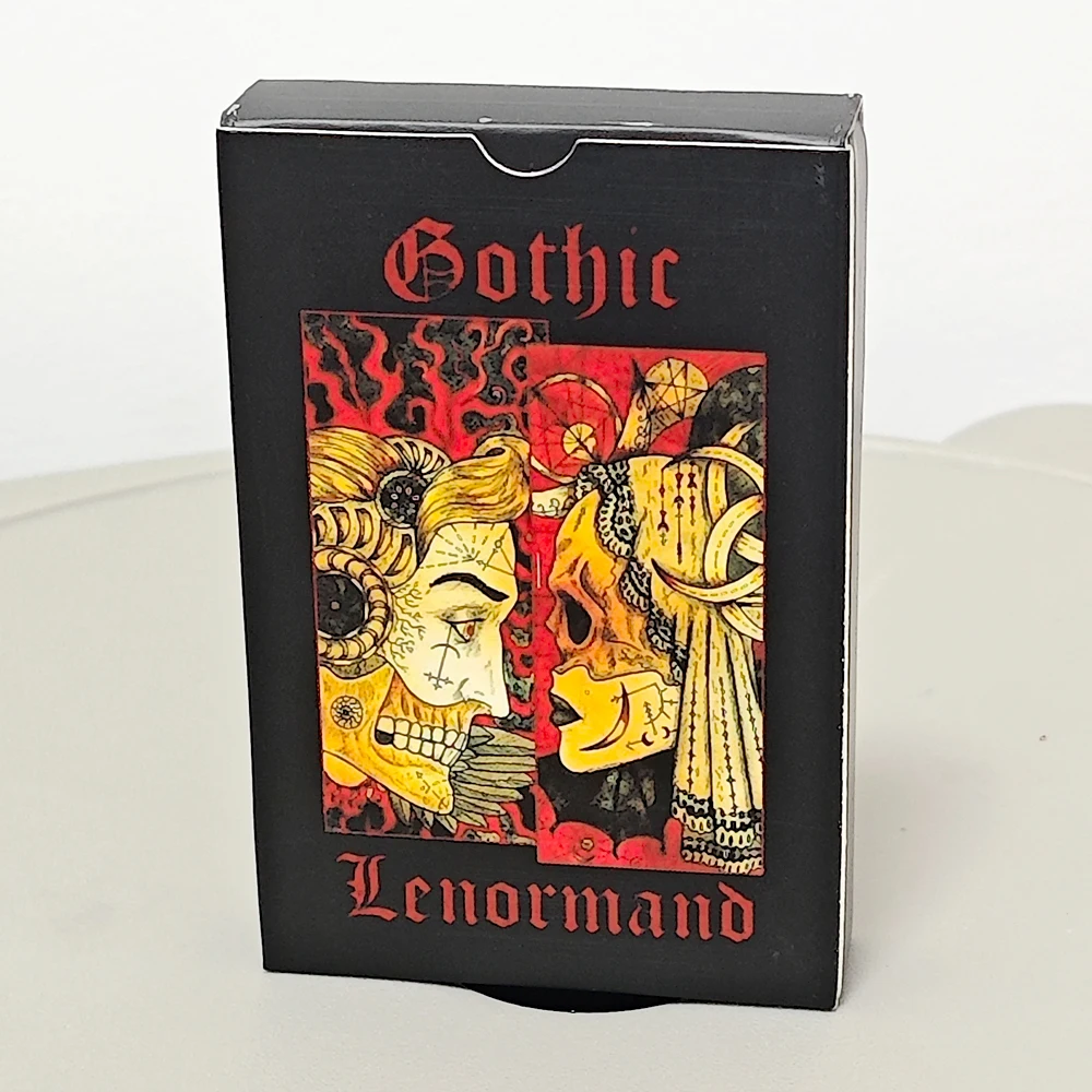 Dark Gothic Lenormand Deck 36 Pcs Lenormand Cards Combine Romance and Dark Elements - 9*6Cm