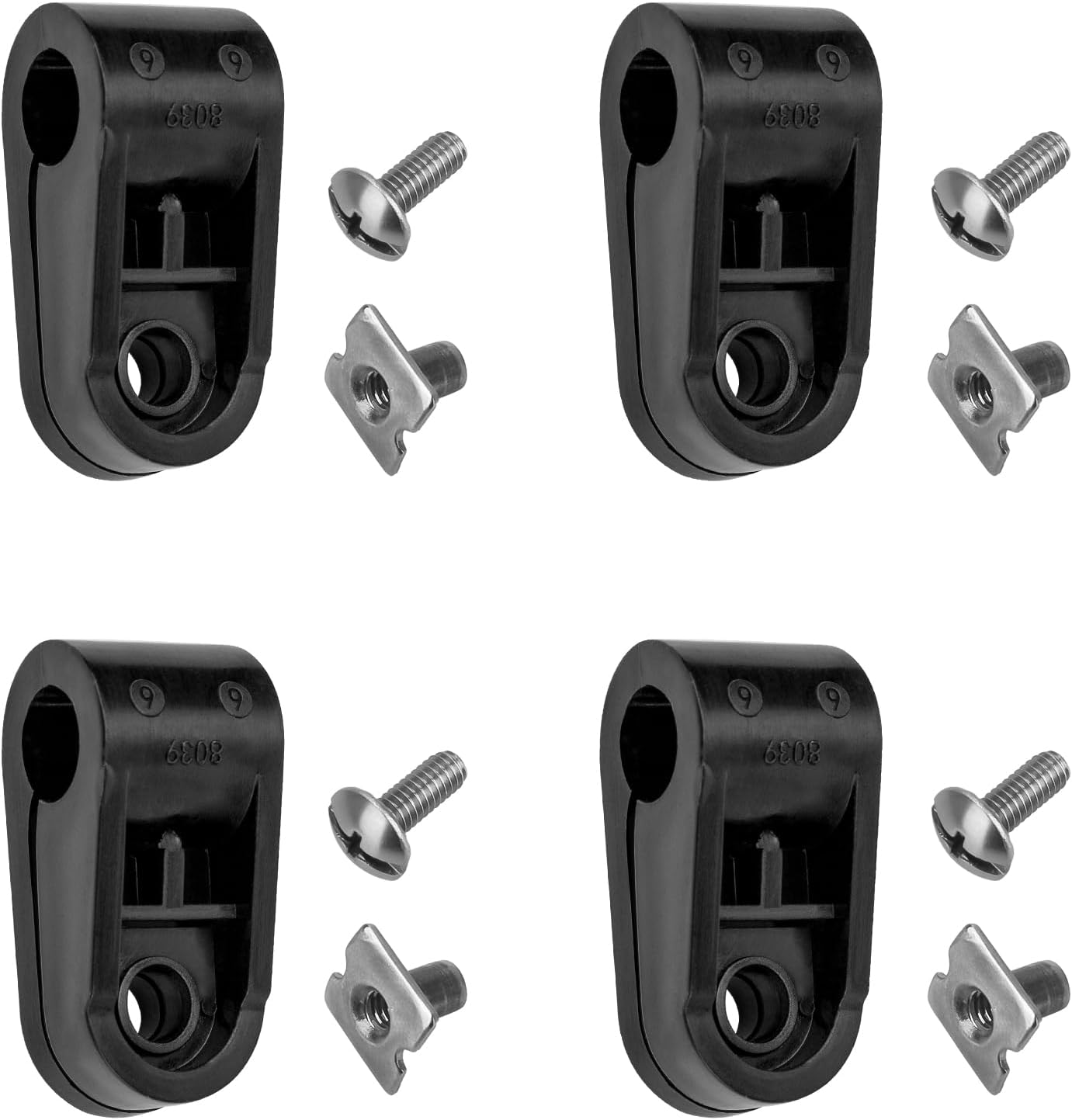 Football Helmet Clips Screws Nuts Compatible with Schutt F7 & Riddell Multiple Sports Helmet,Use for Repairing Baseball, Softball Soccer and More Youth Football Helmet Facemask Hardware Kit Black