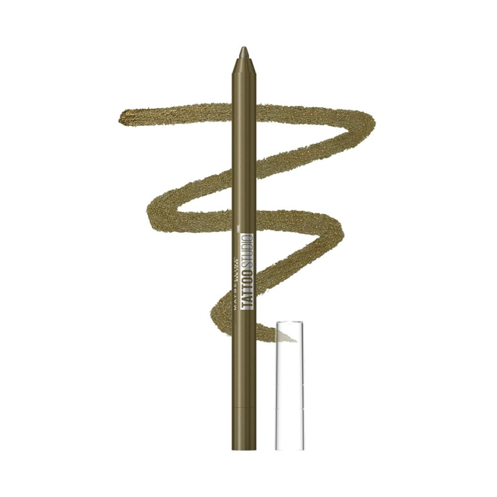 New York Tattoo Studio Long-Lasting Sharpenable Eyeliner Pencil, Glide on Smooth Gel Pigments with 36 Hour Wear, Waterproof Emerald Lights 0.04 Oz