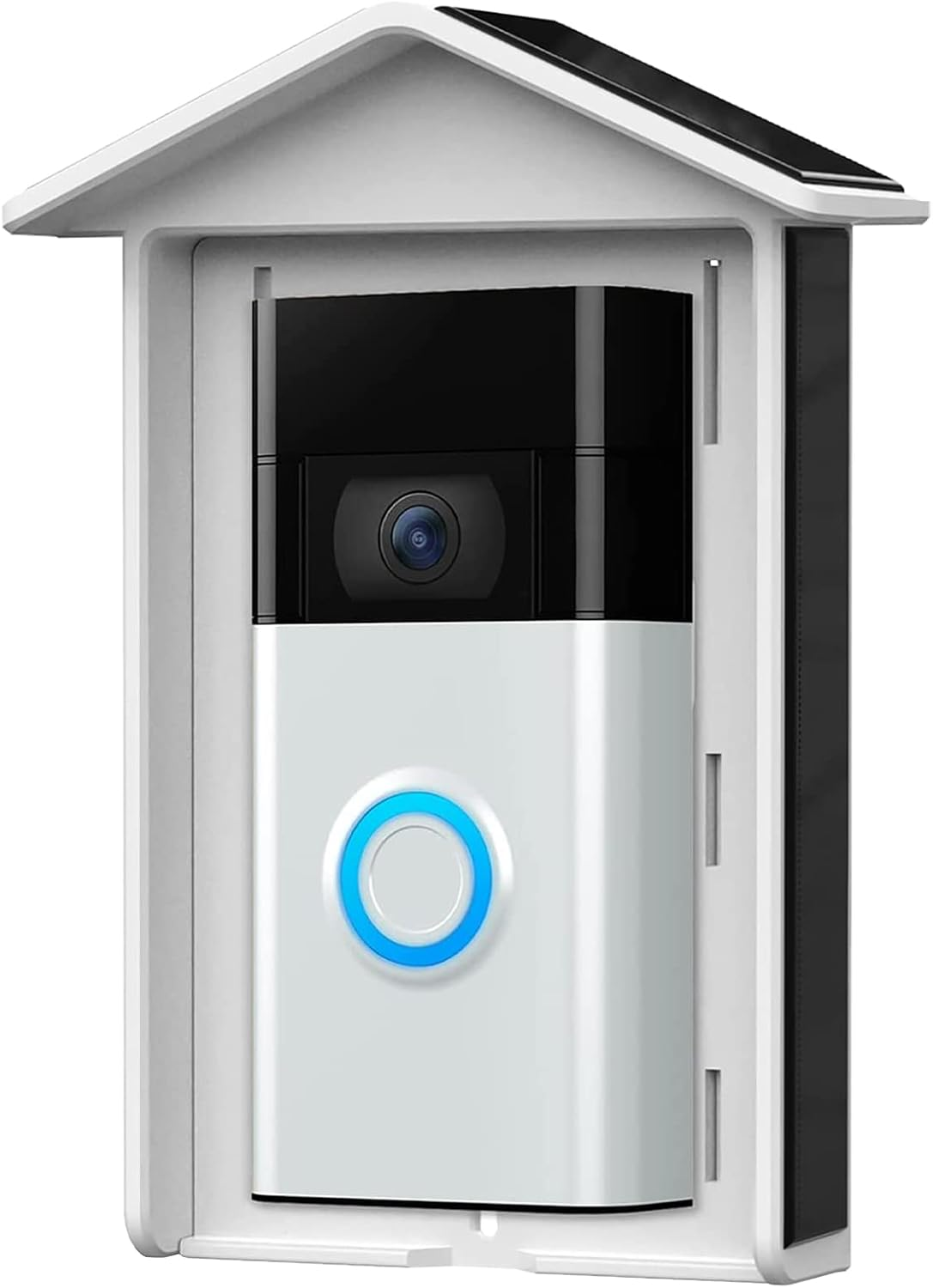 Solar Charger Compatible with Ring Video Doorbell (2020 Release), Battery Powered Video Doorbell(J7,J7Plus,J9,J9Plus,J10,J10Plus) and Security Camera (With Micro USB Port), Solar Waterproof Charge