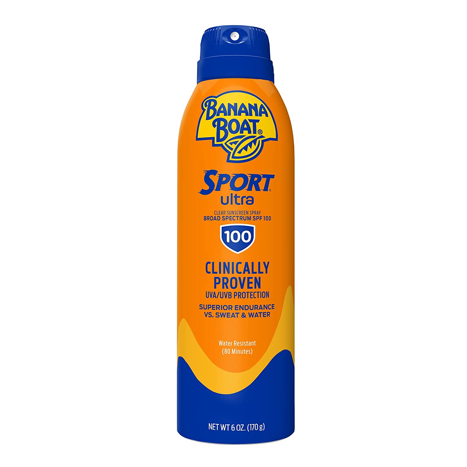 Banana Boat Sport Ultra SPF 100 Sunscreen Spray, 6Oz | Sport Sunscreen Spray SPF 100, Banana Boat Sunscreen SPF 100 Spray, High SPF Sunscreen, Water Resistant Sunscreen, 6Oz