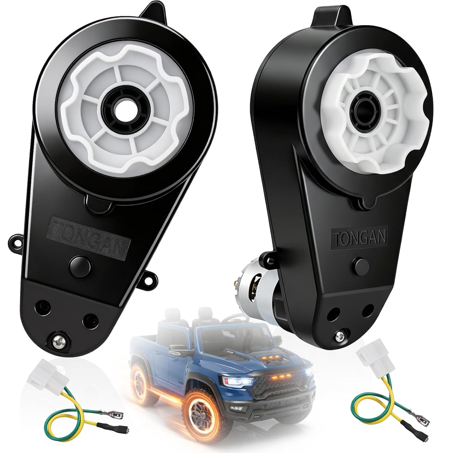 2Pcs 24V RS555 40000RPM Powered Wheels Motor Upgrade Gearbox