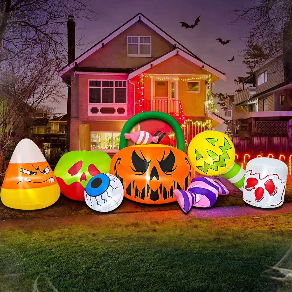 Giant LED Halloween Inflatable – 6ft‑10ft Outdoor Decoration | Durable Polyester, Weather‑Ready, UK & North America Shipping