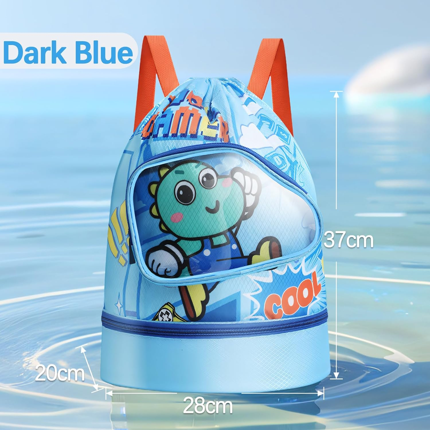 Kids swimming bag Waterproof wet and dry storage backpack Adjustable shoulder... - Picture 7 of 16