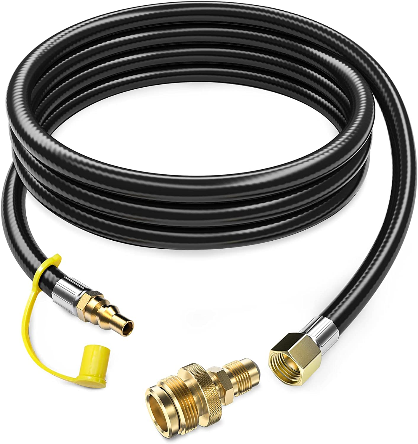 12FT RV Propane Quick Connect Hose 1lb Adapter for Gas Grill Camp Chef Heater